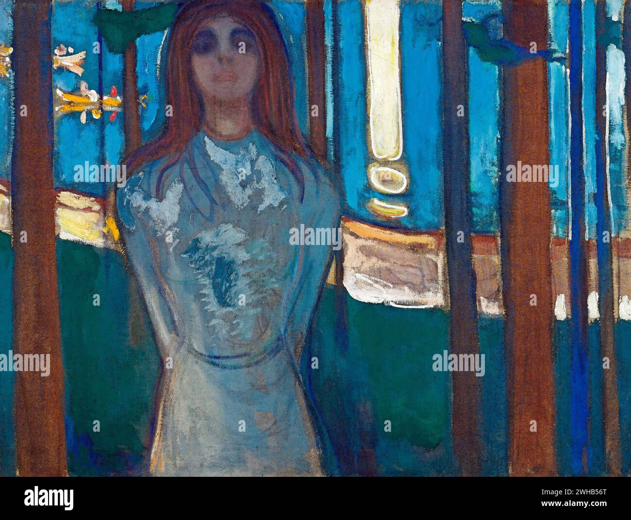 Edvard Munch (1863-1944) - norvégien - Expressionnisme - la voix , nuit d'été [1896/1 Banque D'Images