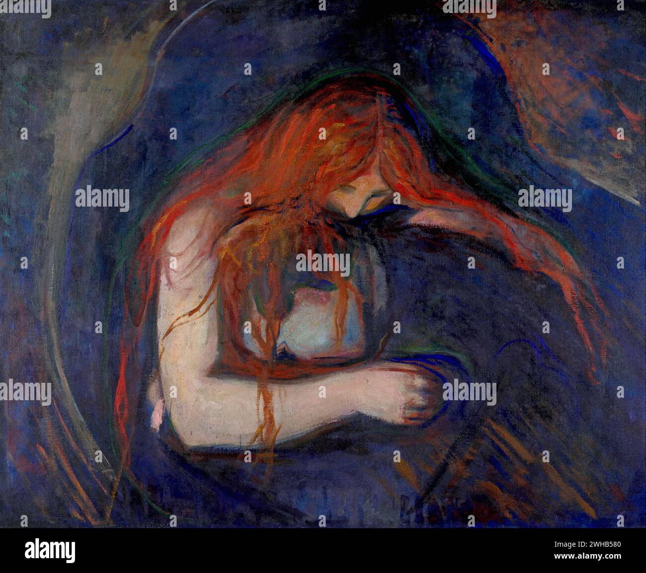 Edvard Munch (1863-1944) - norvégien - Expressionnisme - vampire [1895/1 Banque D'Images