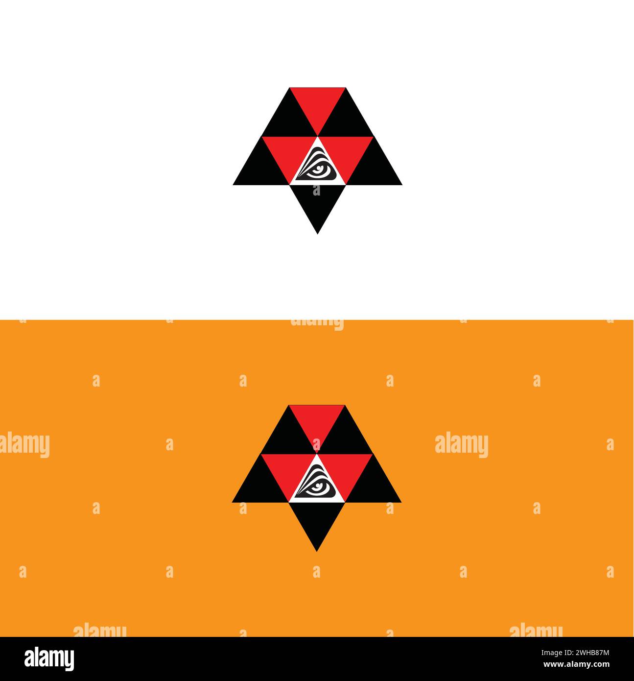 Logo d'un oeil.logo vectoriel de triangle d'un oeil. Illustration de Vecteur