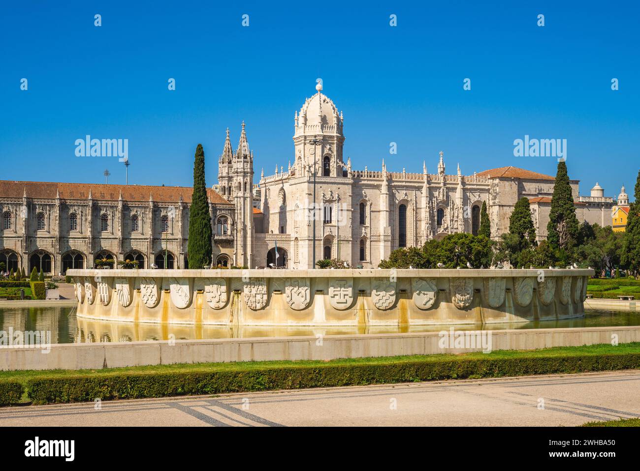 Monastère Jeronimos ou monastère Hiéronymites situé à Lisbonne, Portugal Banque D'Images