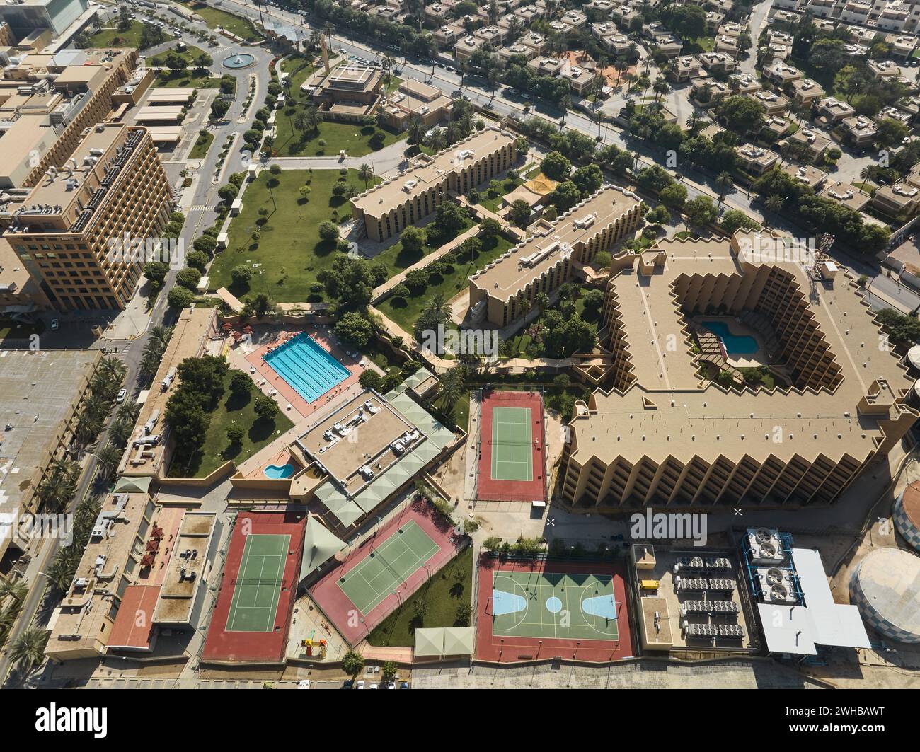 Une vue aérienne d'une ville Riyad Banque D'Images