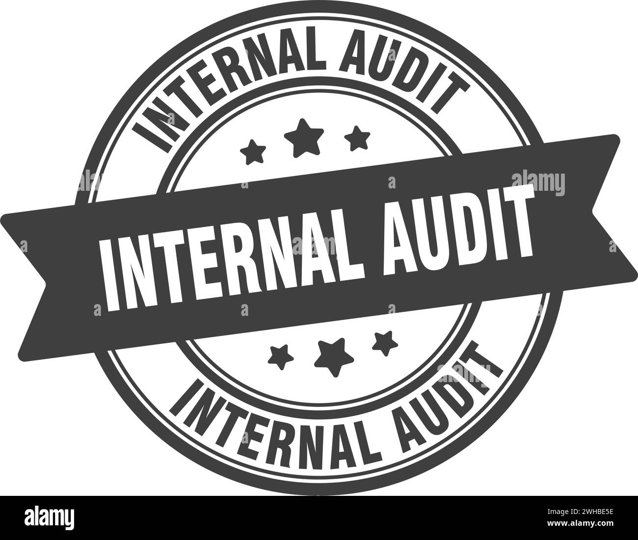 cachet d'audit interne. affiche ronde de vérification interne. étiquette sur fond transparent Illustration de Vecteur