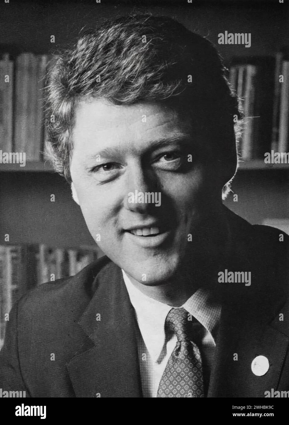 Portrait du gouverneur de l'Arkansas Bill Clinton, utilisé dans ses documents de campagne de réélection de 1986 Banque D'Images