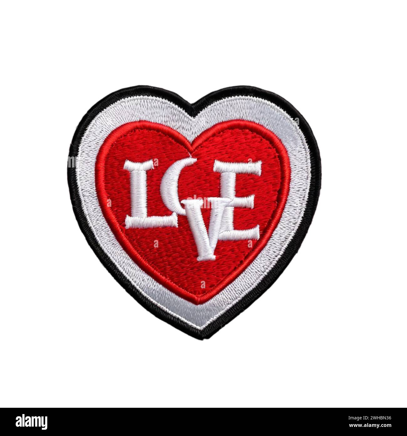 badge autocollant brodé avec le mot hello sur un fond transparent isolé Banque D'Images