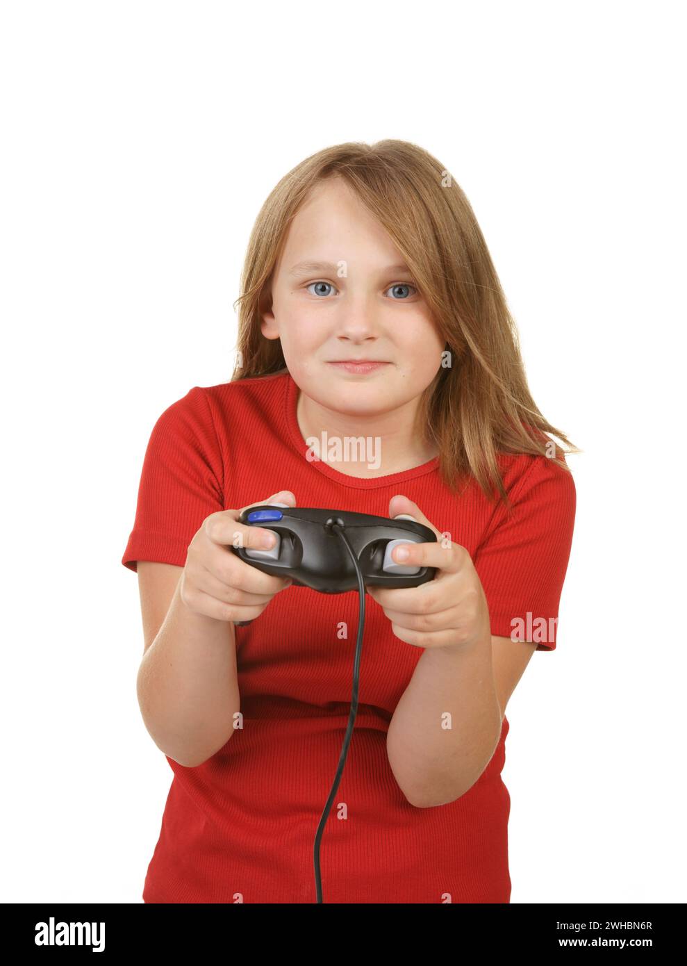 Enfants jouant à des jeux vidéo, Banque D'Images