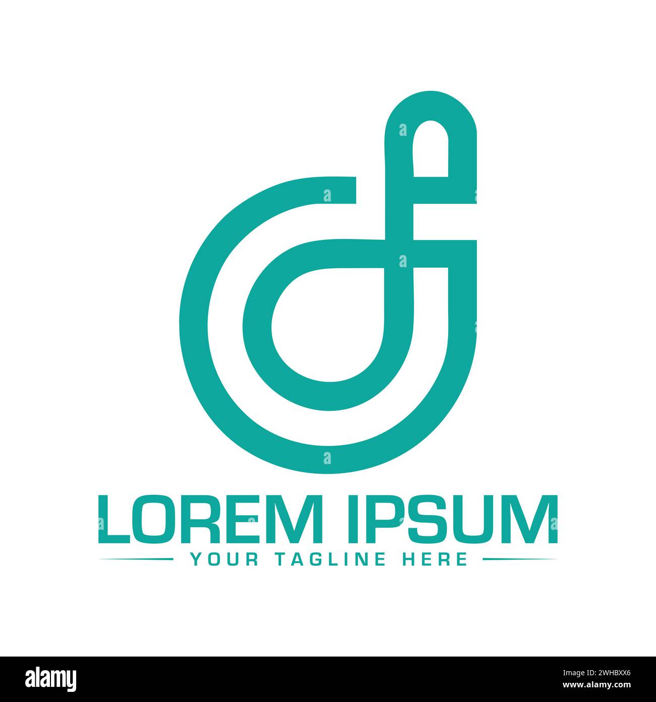 Logo lettre D. Design créatif et professionnel du logo D. Illustration de Vecteur