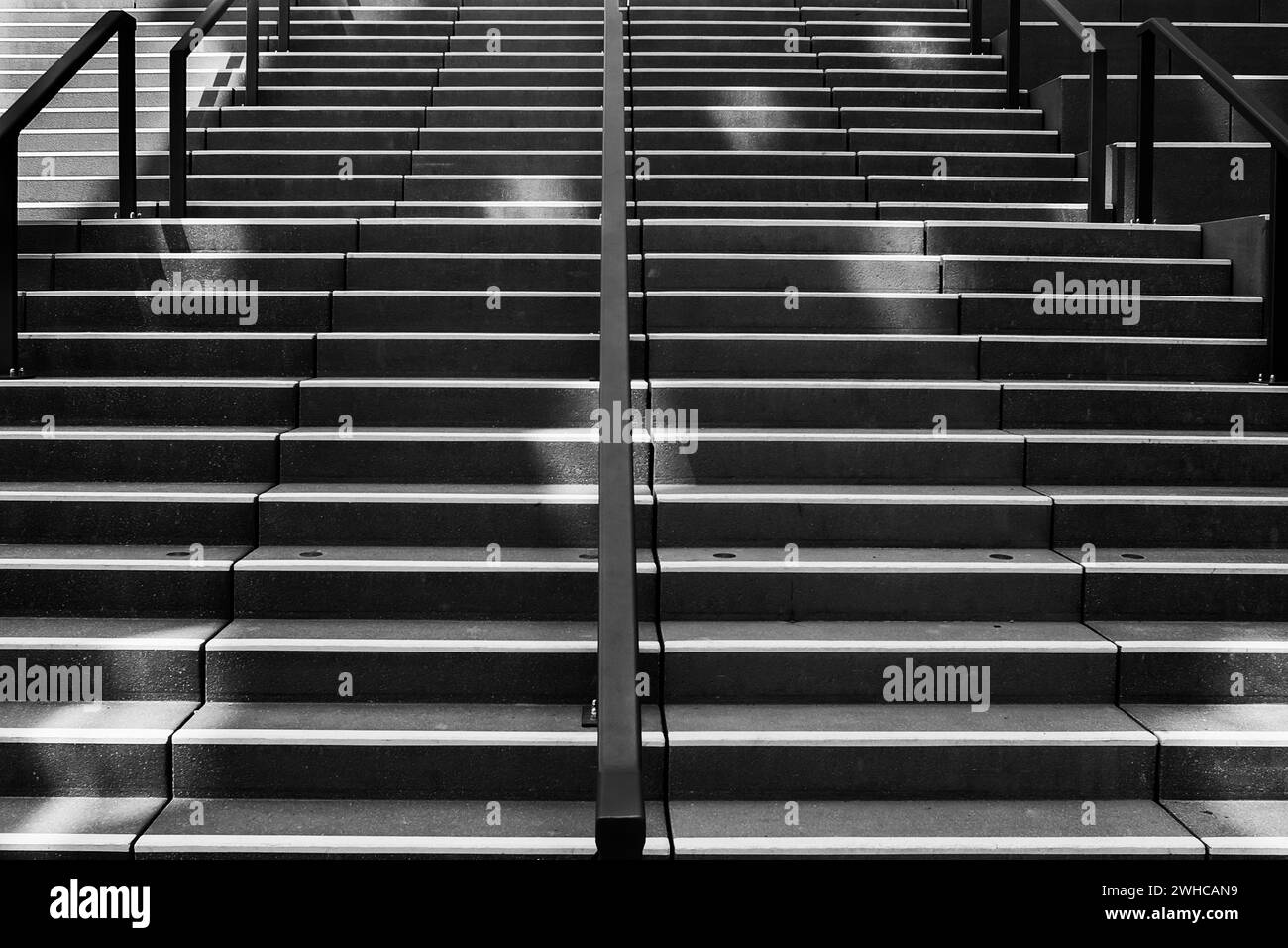 Lumière et ombre d'un escalier, Bavière, Allemagne Banque D'Images
