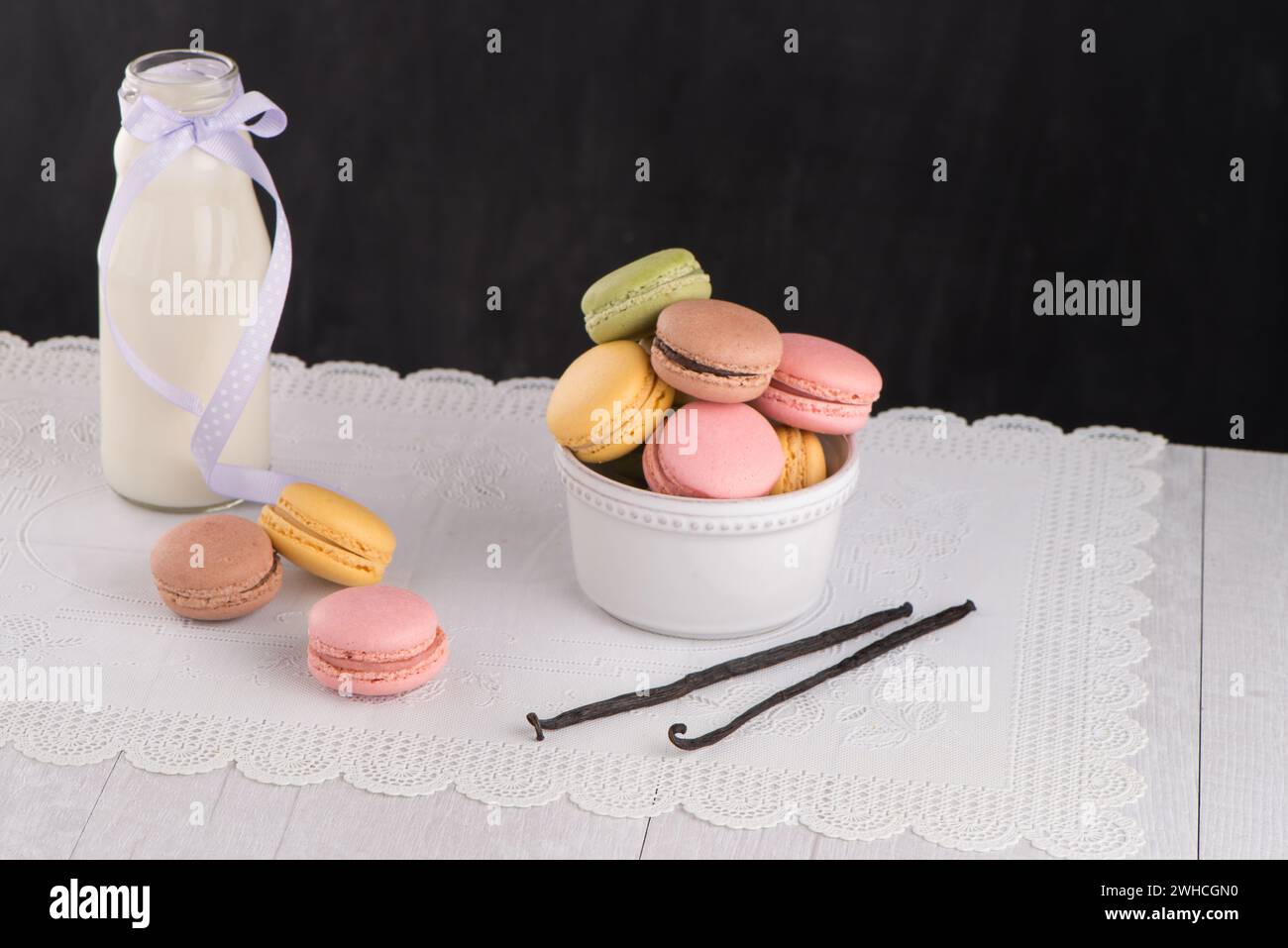 Macarons classiques Banque D'Images