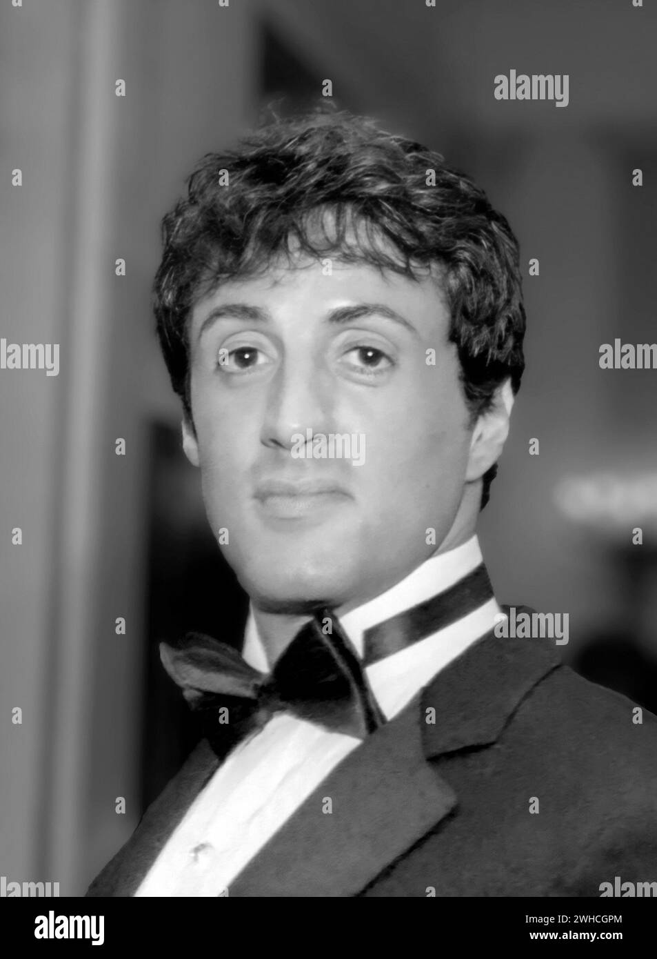 Sylvester Stallone. Portrait de l'acteur et réalisateur américain Sylvester Gardenzio Stallone (né en 1946) à la Maison Blanche en 1985 Banque D'Images