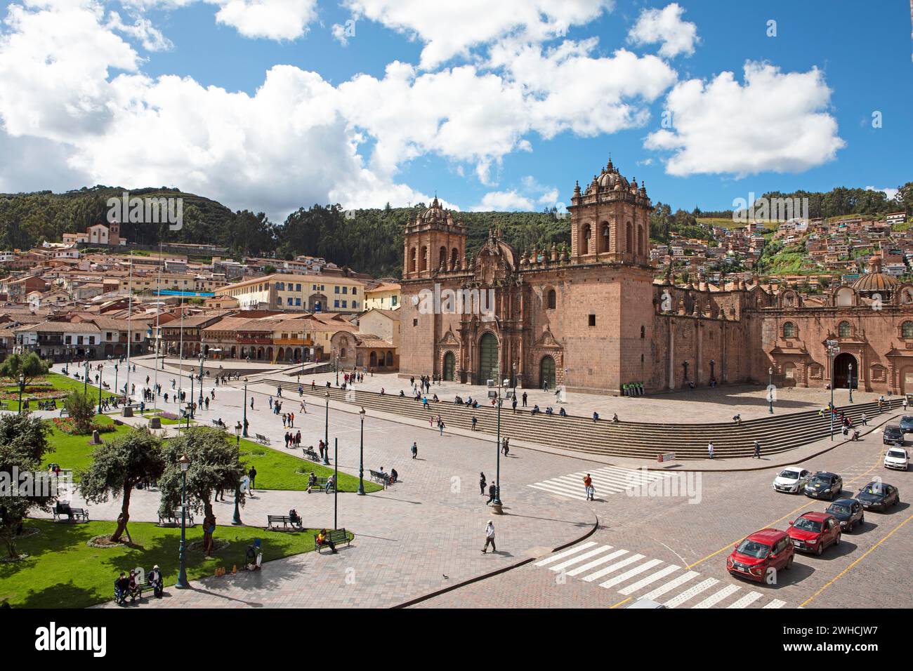 Cathédrale historique de Cusco ou Cathédrale Basilique de l'Assomption de la Vierge Marie à Plaza de Armas, vieille ville, Cusco, Province de Cusco, Pérou Banque D'Images