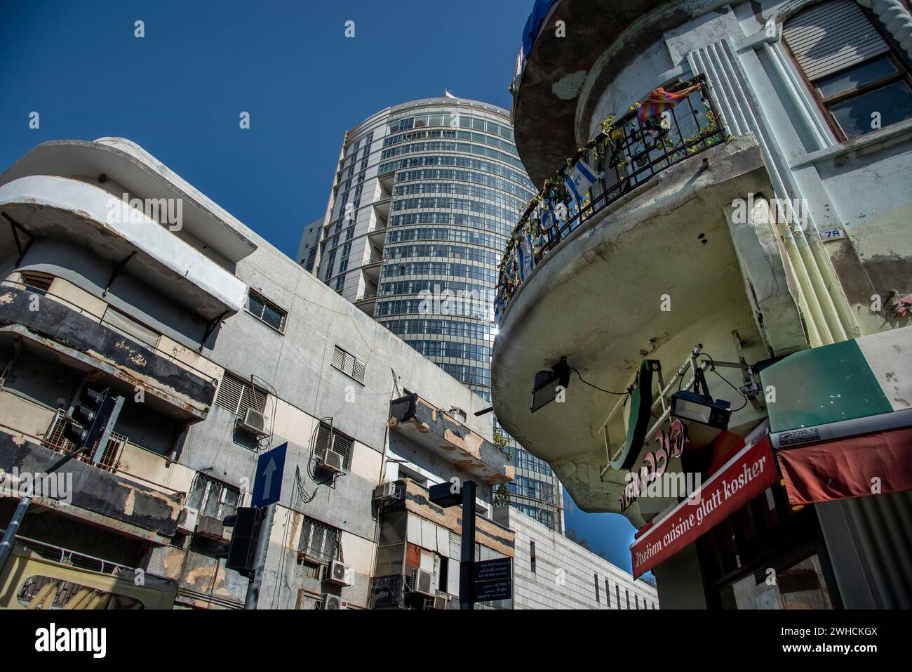 Architecture ancienne et nouvelle à tel Aviv Banque D'Images