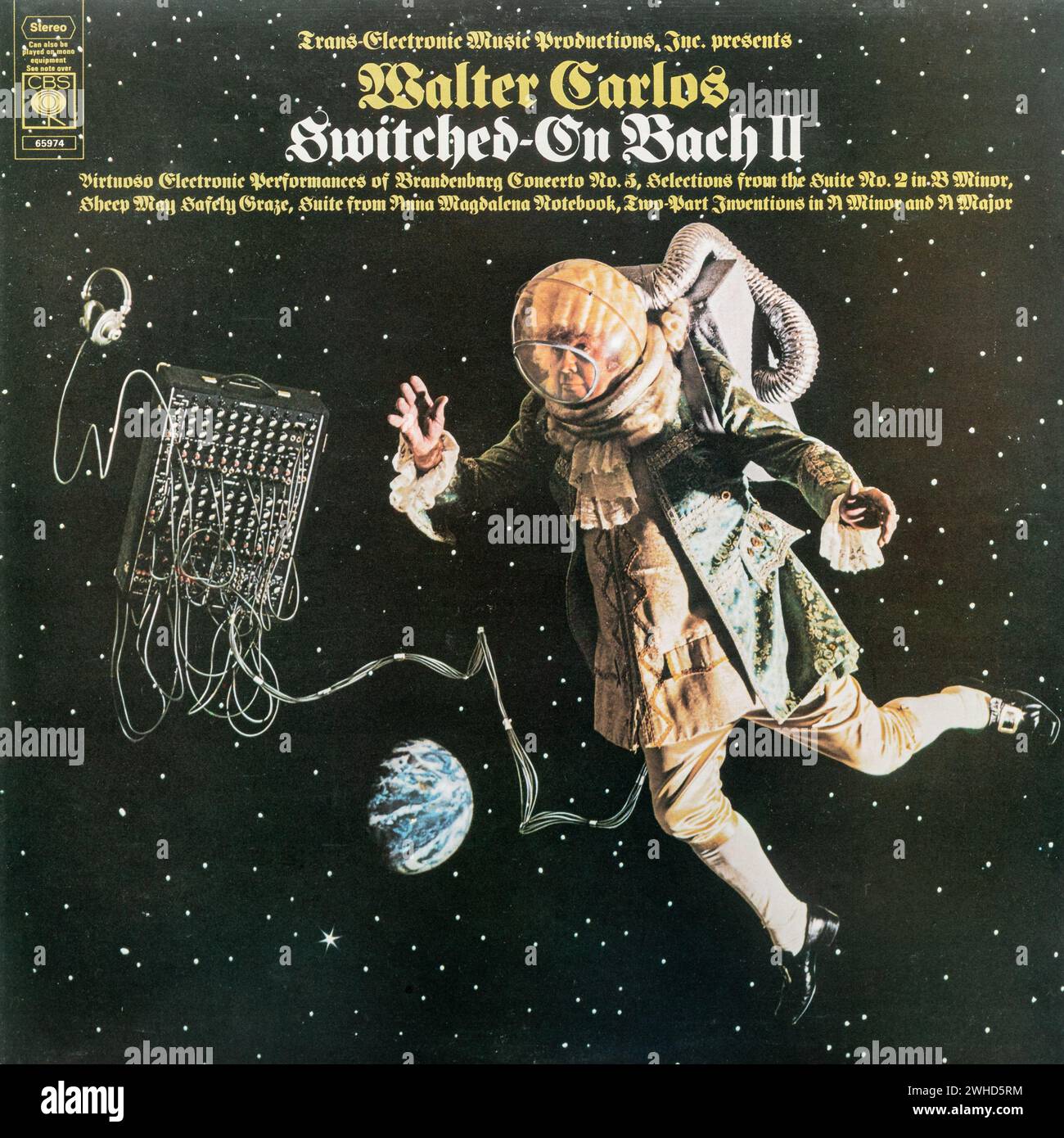 Walter Carlos a changé la couverture de l'album vinyle Bach II Banque D'Images