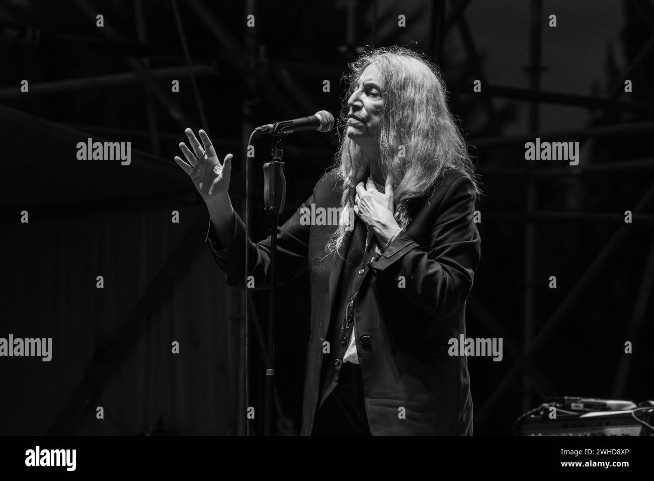 Alba - Italie - 2021 21 juillet - la poétesse, chanteuse et compositrice américaine PATTI SMITH se produit en direct au Collisioni Festival photo de Luca Moschini Banque D'Images