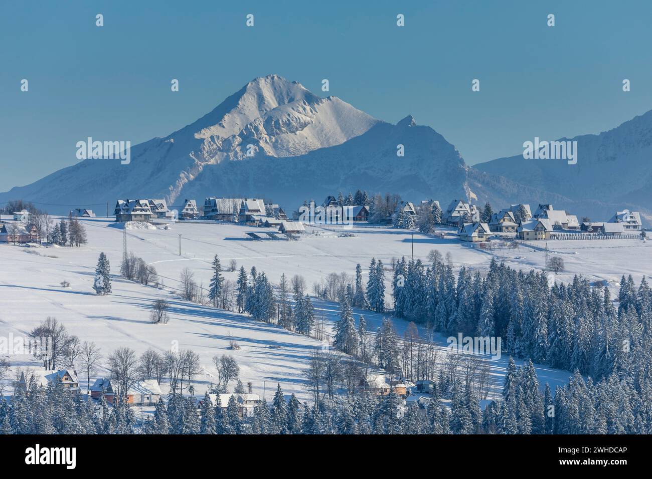 Europe, Pologne, petite Pologne, montagnes Tatra, Podhale, Vue de Bachledowka Banque D'Images