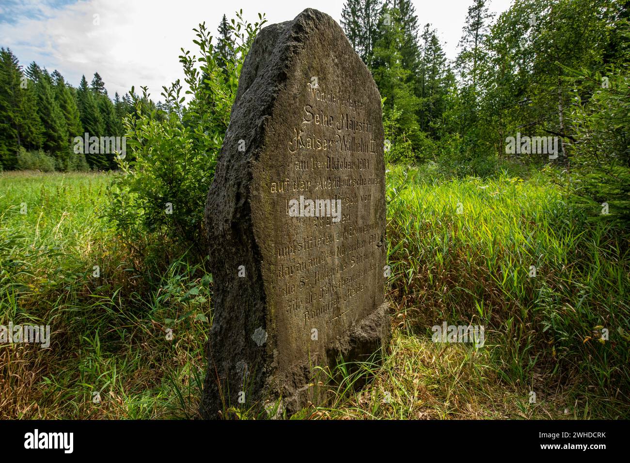 Europe, Pologne, Voïvodie Warmian-Masurian, Puszcza Romincka, forêt de Romincka, Wilhelm's Stones Banque D'Images