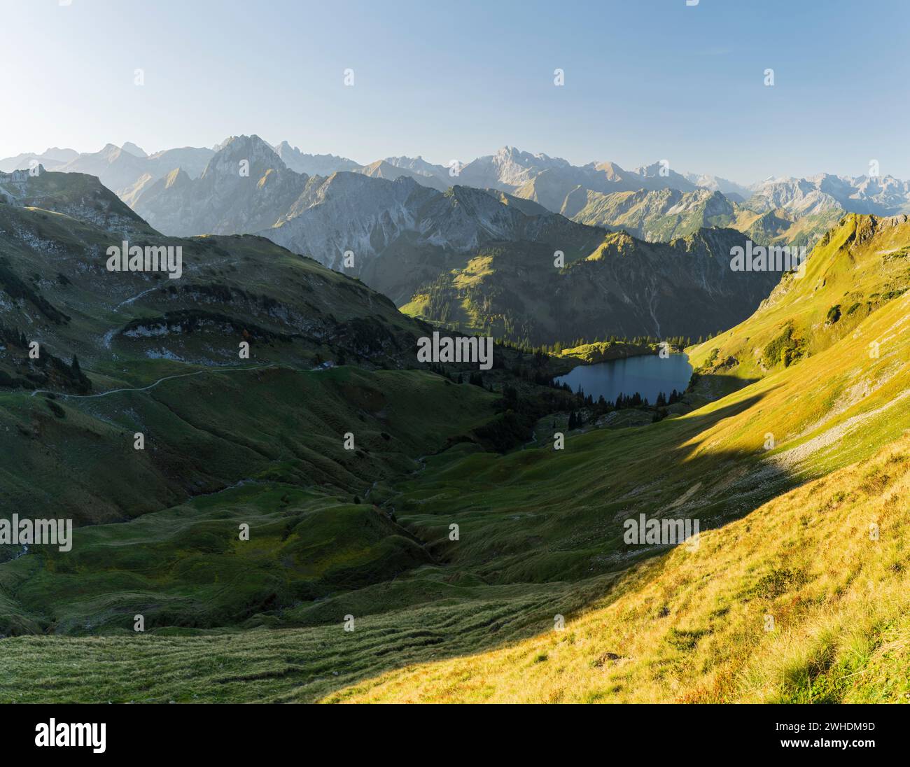 Seealpsee, Alpes de Allgäu, Allgäu, Bavière, Allemagne Banque D'Images