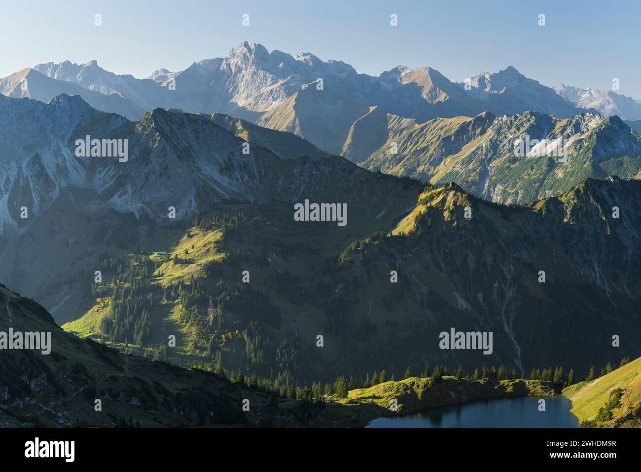 Seealpsee, Hintere Seealpe, Allgäu Alpes, Allgäu, Bavière, Allemagne Banque D'Images