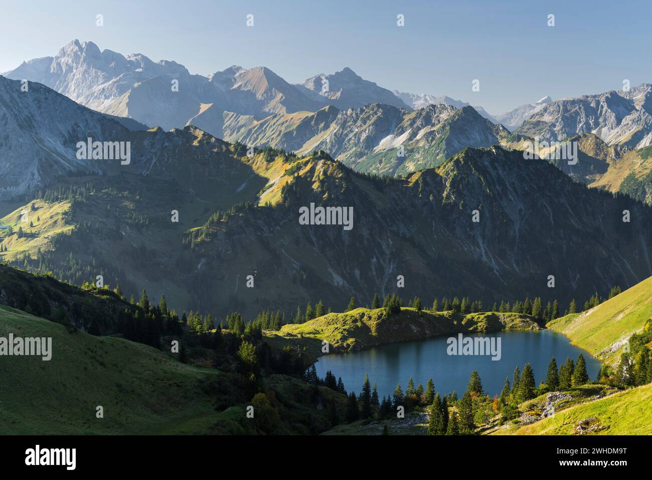 Seealpsee, Hintere Seealpe, Allgäu Alpes, Allgäu, Bavière, Allemagne Banque D'Images
