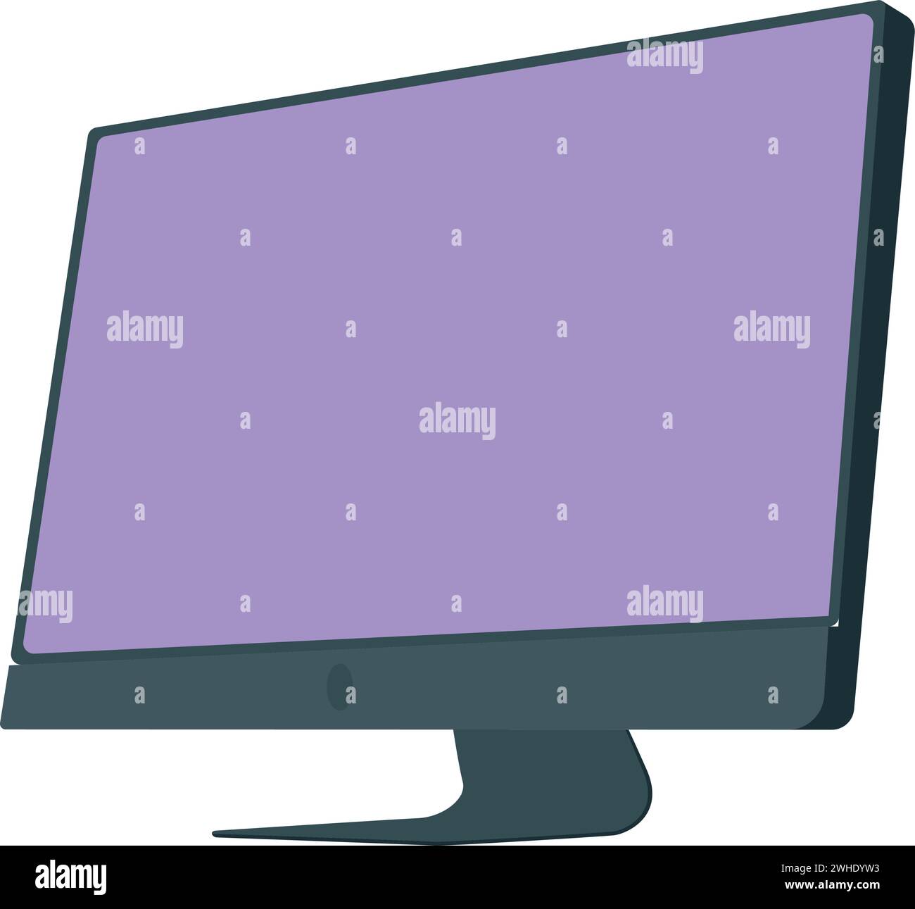 Vecteur d'icône de moniteur d'ordinateur vide isolé Illustration de Vecteur