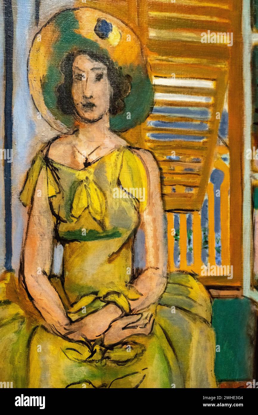 Henri Matisse 1929-1931 peinture huile sur toile 'la robe jaune' au Musée d'Art de Baltimore Banque D'Images