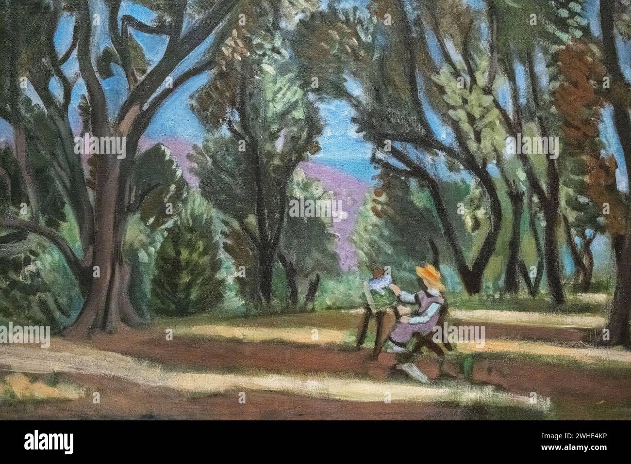 Henri Matisse 1922 peinture huile sur toile 'peintre dans l'oliveraie' au Musée d'Art de Baltimore Banque D'Images