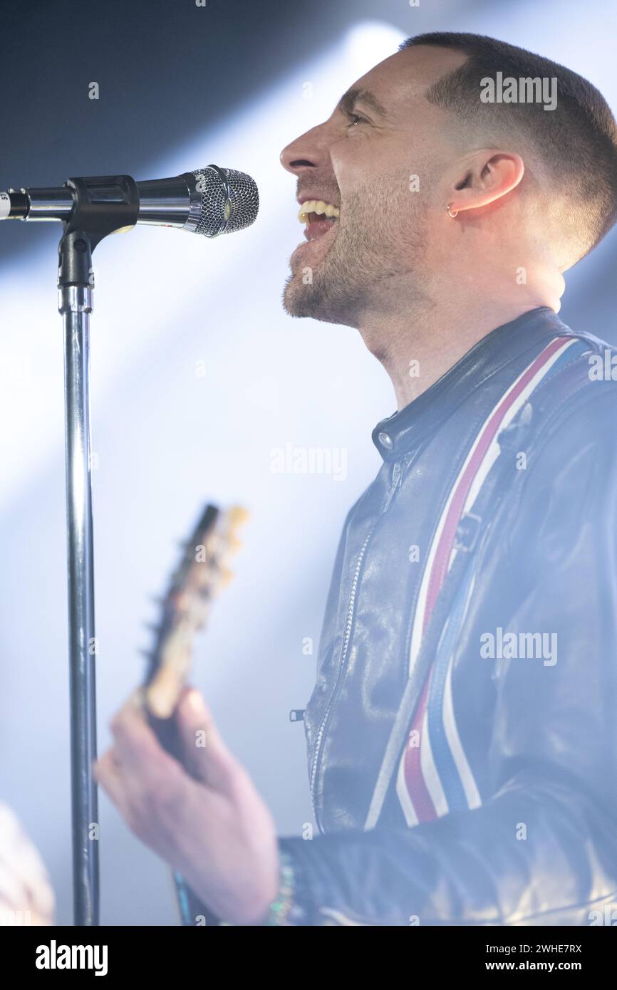 Londres, Royaume-Uni. 09th Feb, 2024. Miles Kane se produisant à Electric Ballroom, Londres. Crédit : John Barry/Alamy Live News Banque D'Images