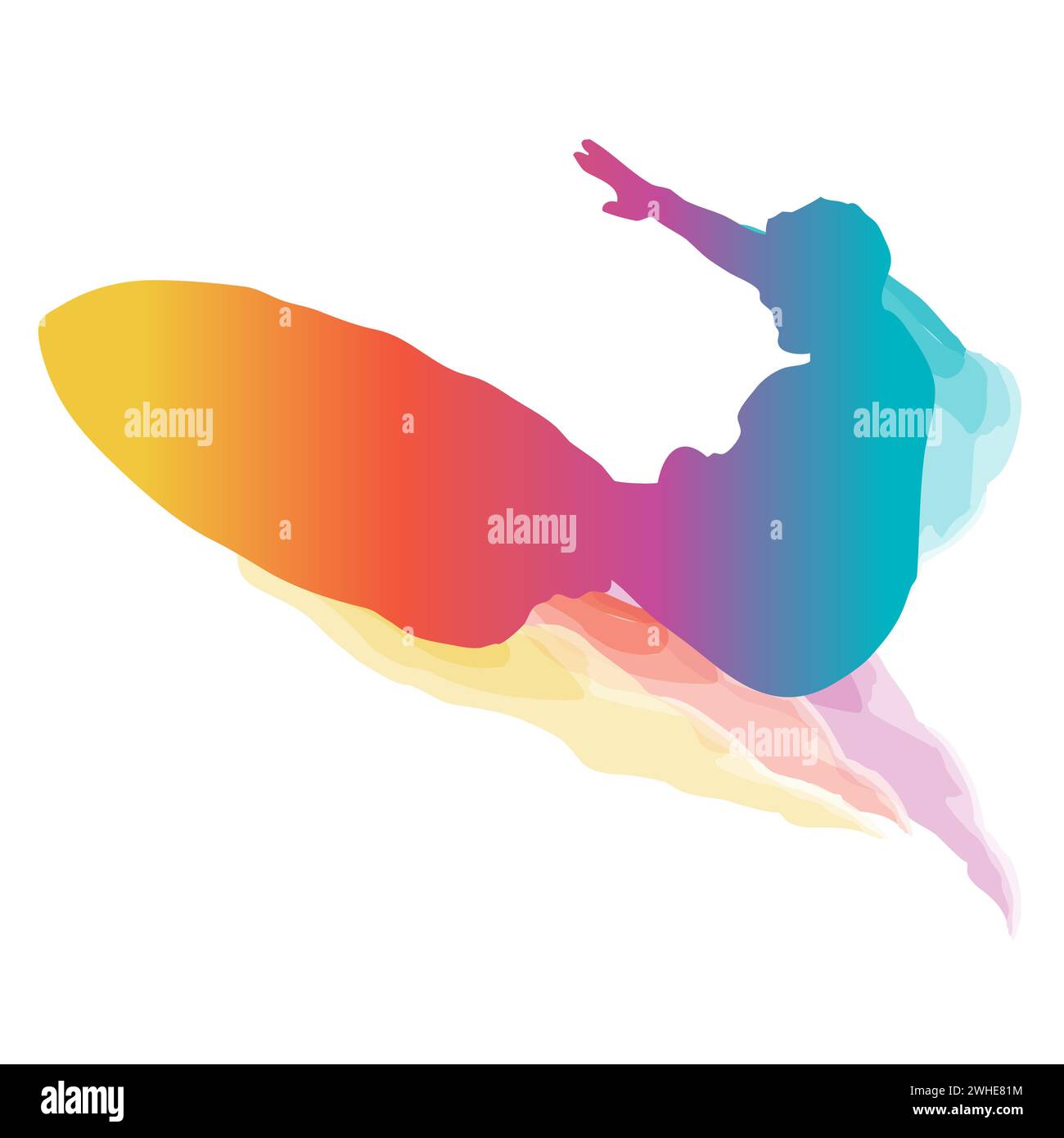 Circonscription Surfer une grosse vague Banque D'Images