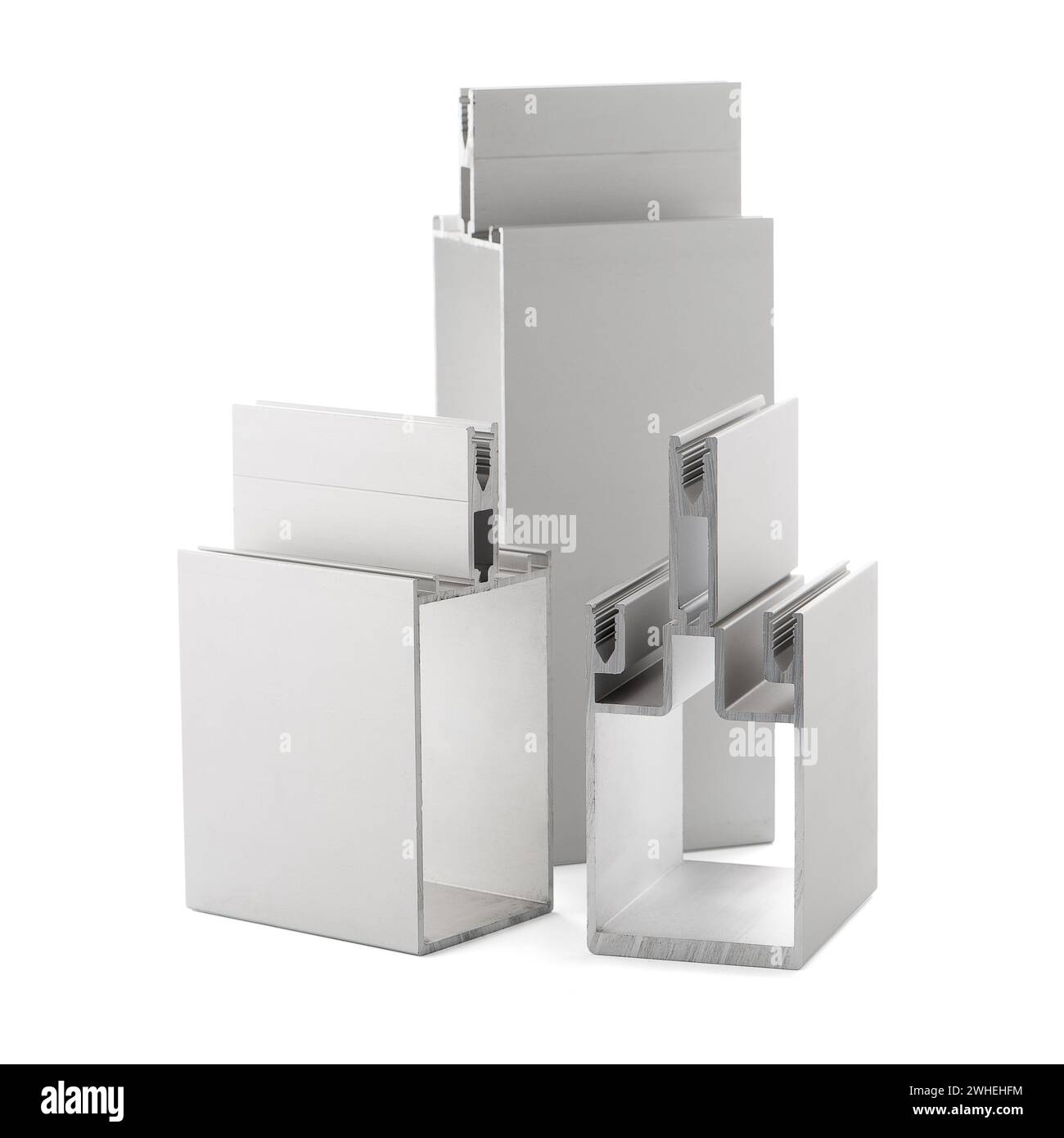 Exemple de profil d'aluminium Banque D'Images