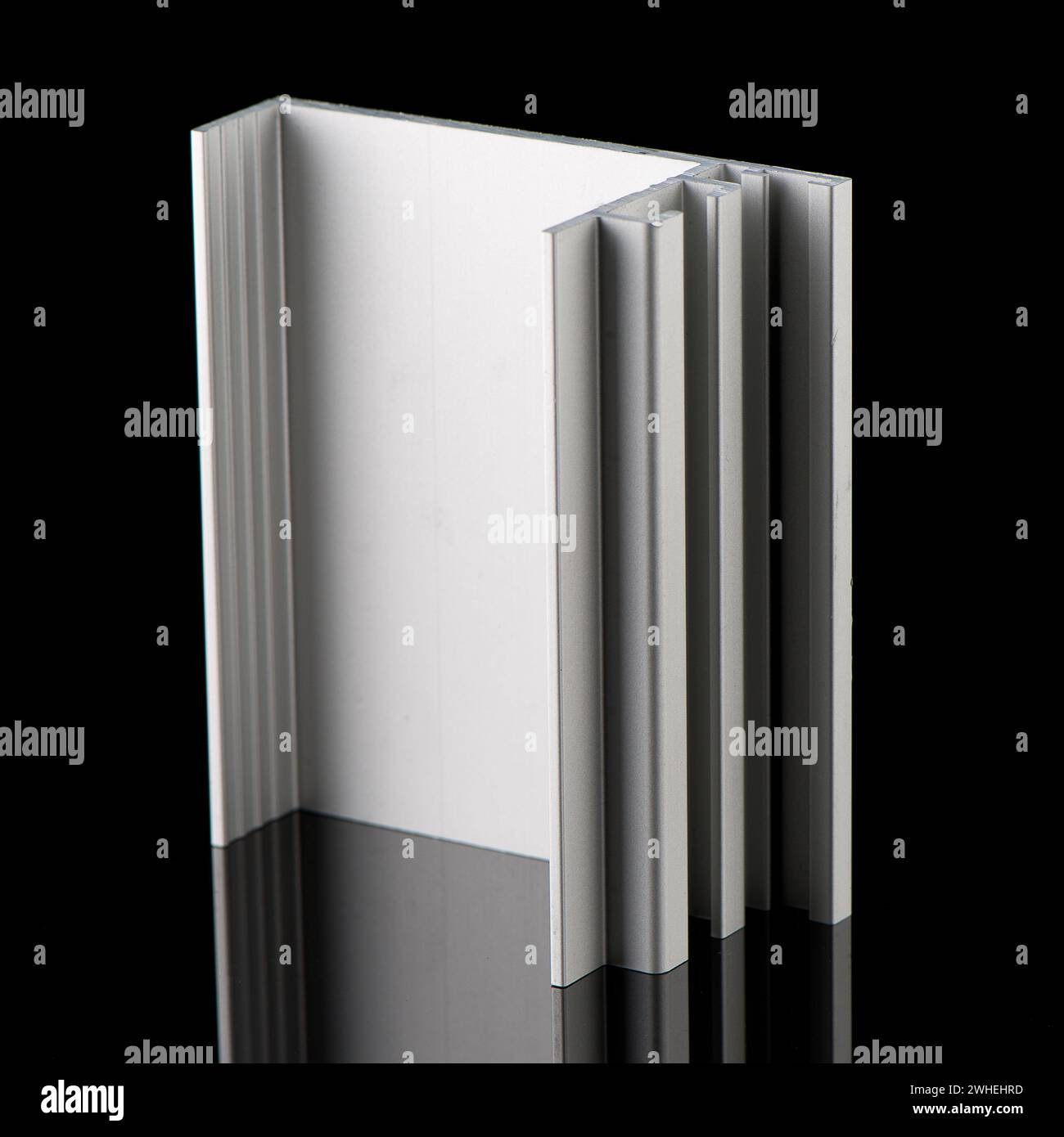 Exemple de profil d'aluminium Banque D'Images