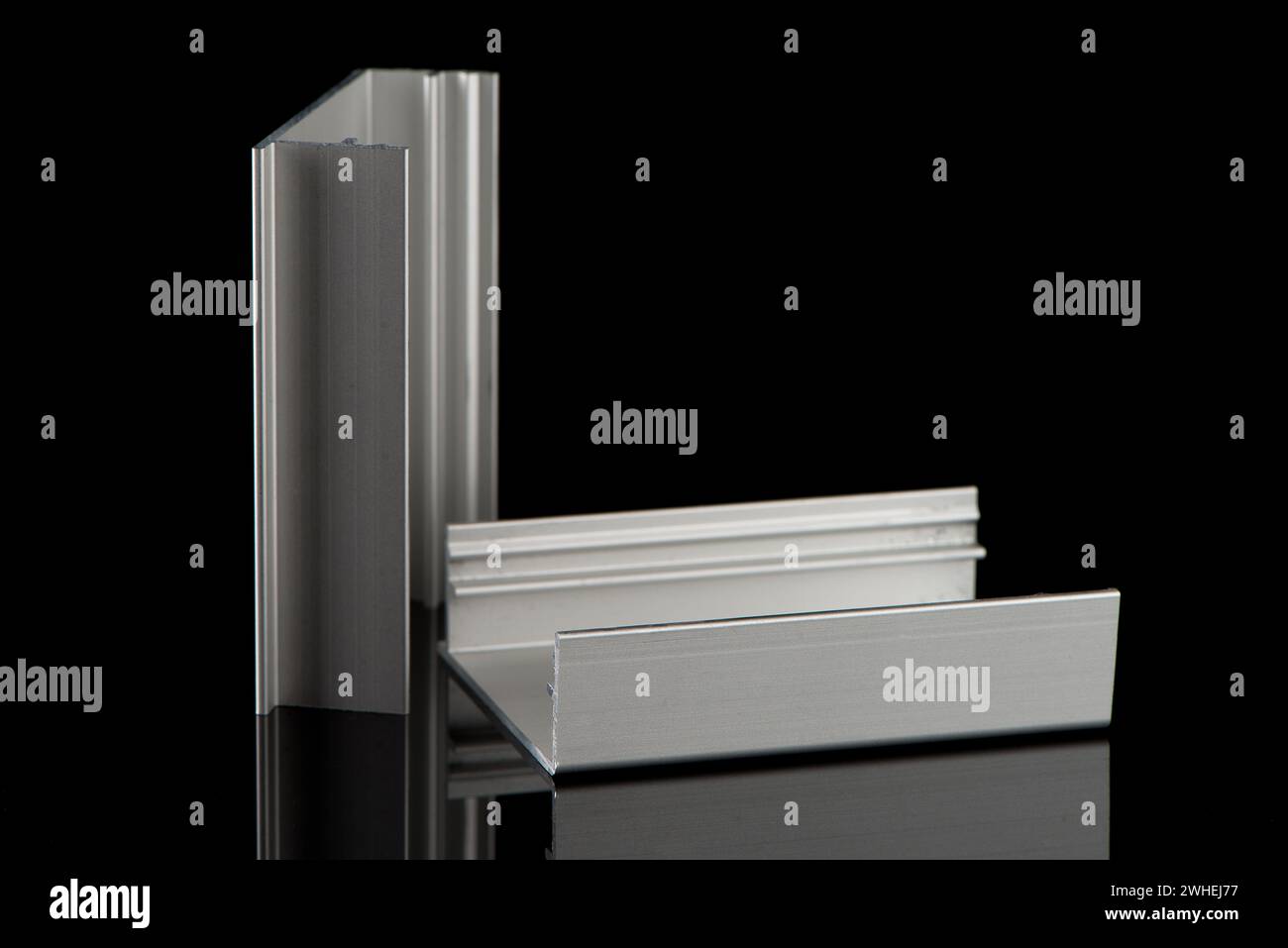 Exemple de profil d'aluminium Banque D'Images