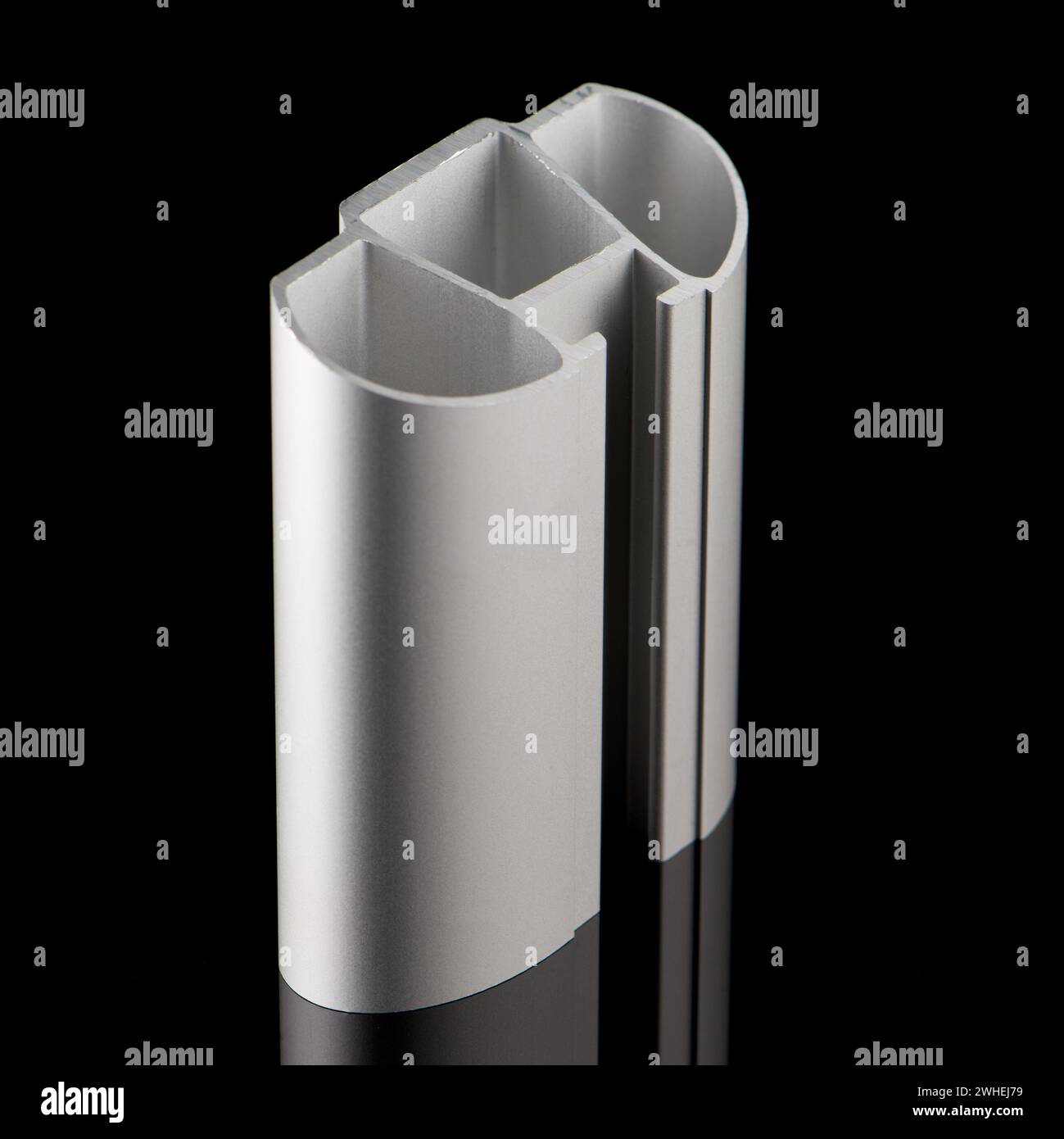 Exemple de profil d'aluminium Banque D'Images