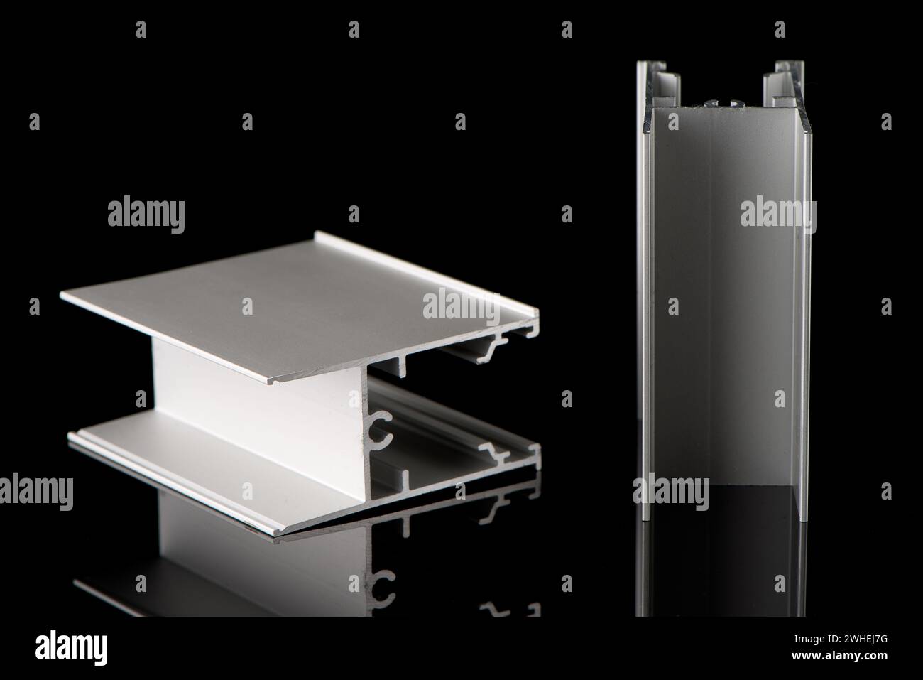 Exemple de profil d'aluminium Banque D'Images