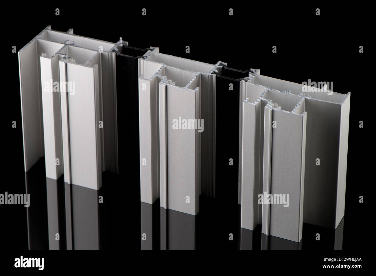 Exemple de profil d'aluminium Banque D'Images
