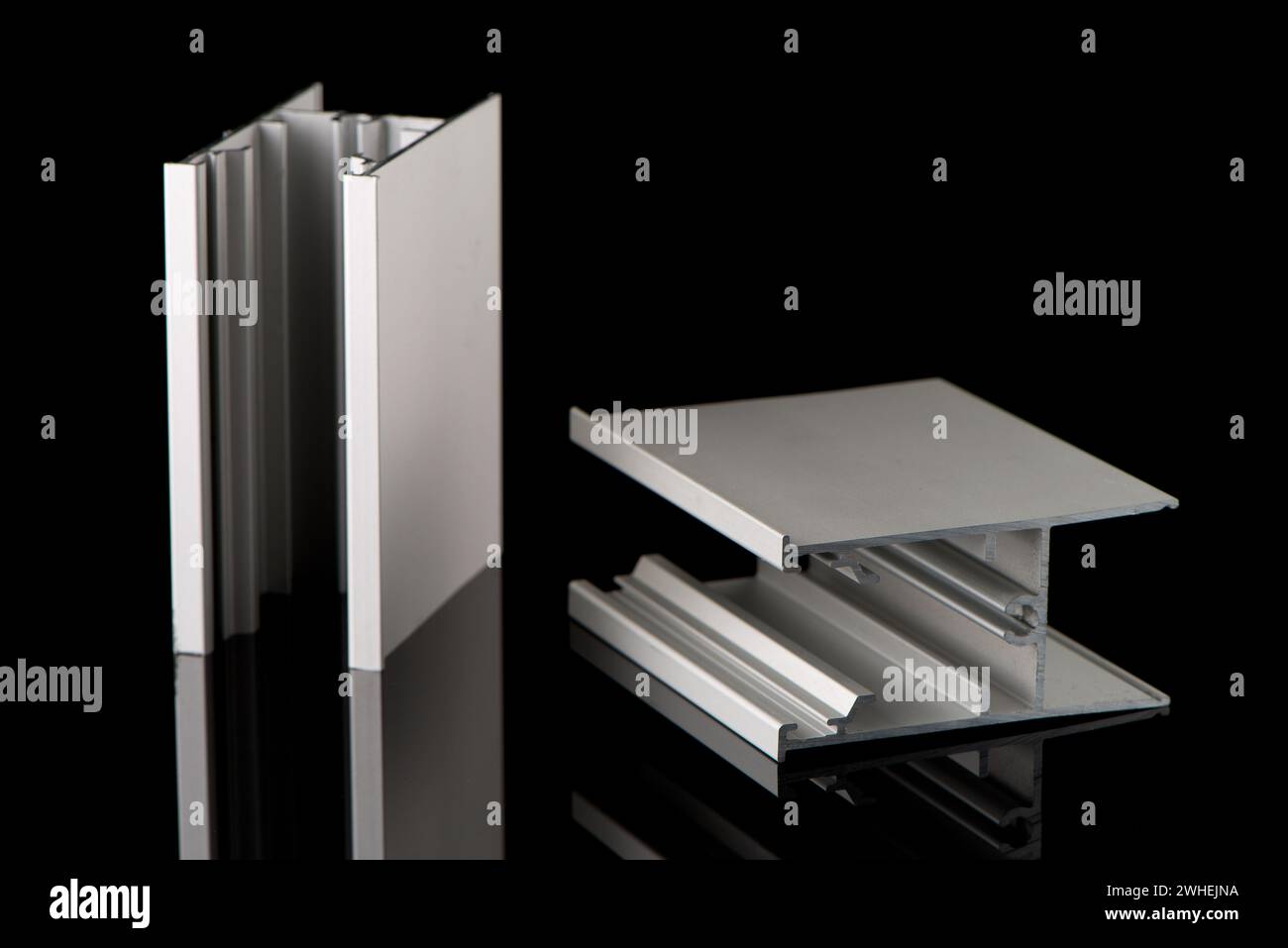 Exemple de profil d'aluminium Banque D'Images