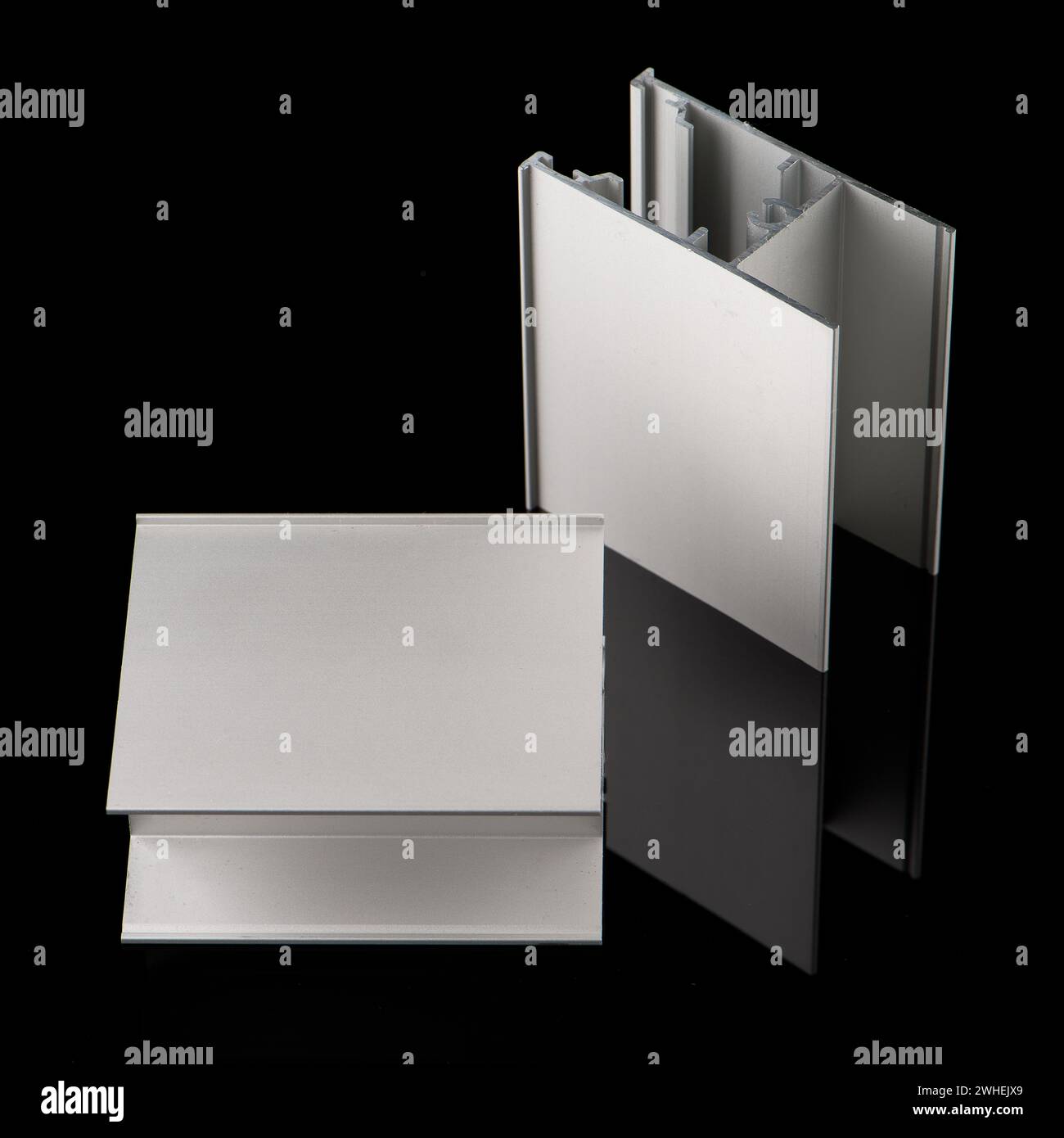 Exemple de profil d'aluminium Banque D'Images