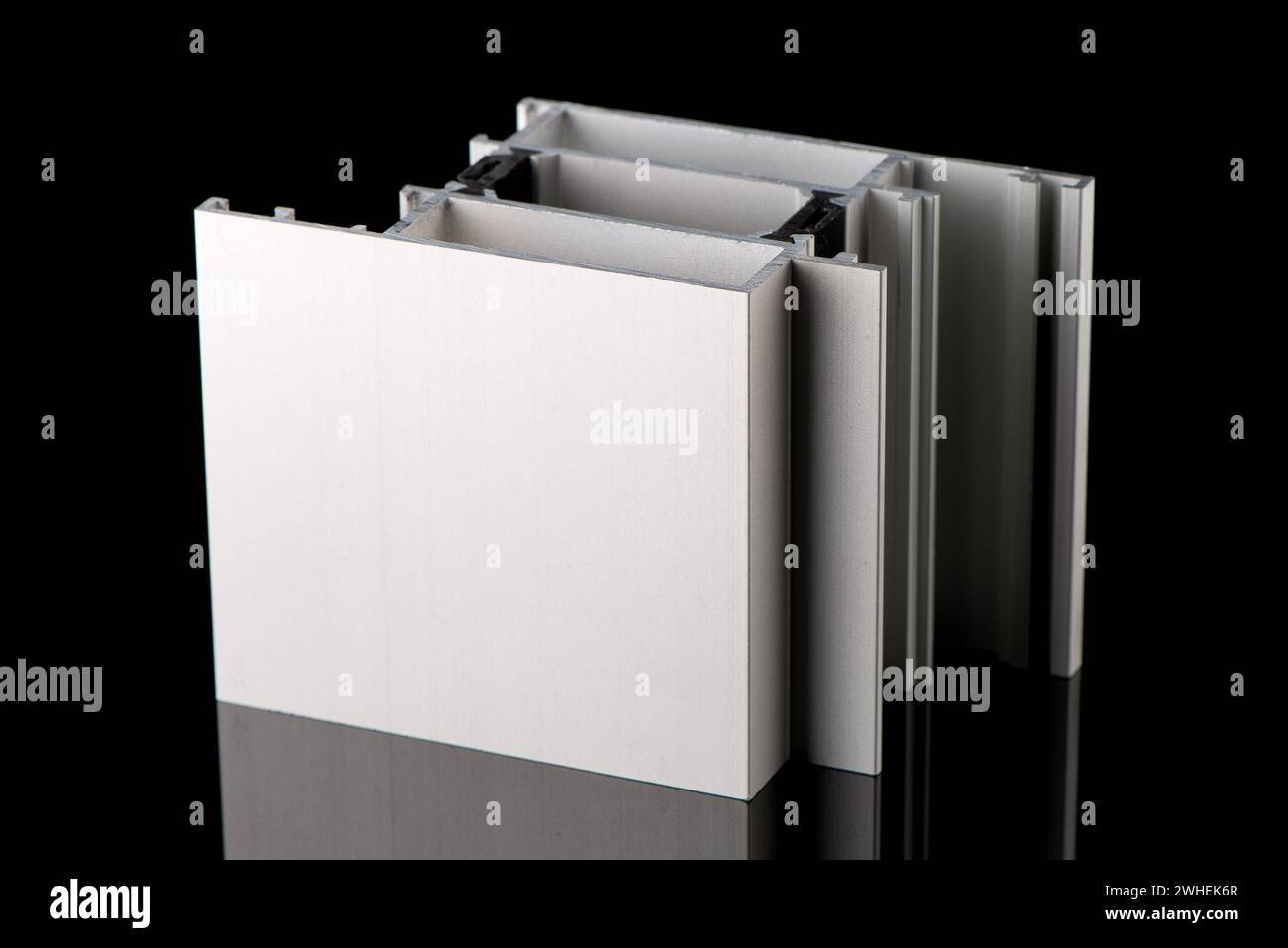 Exemple de profil d'aluminium Banque D'Images