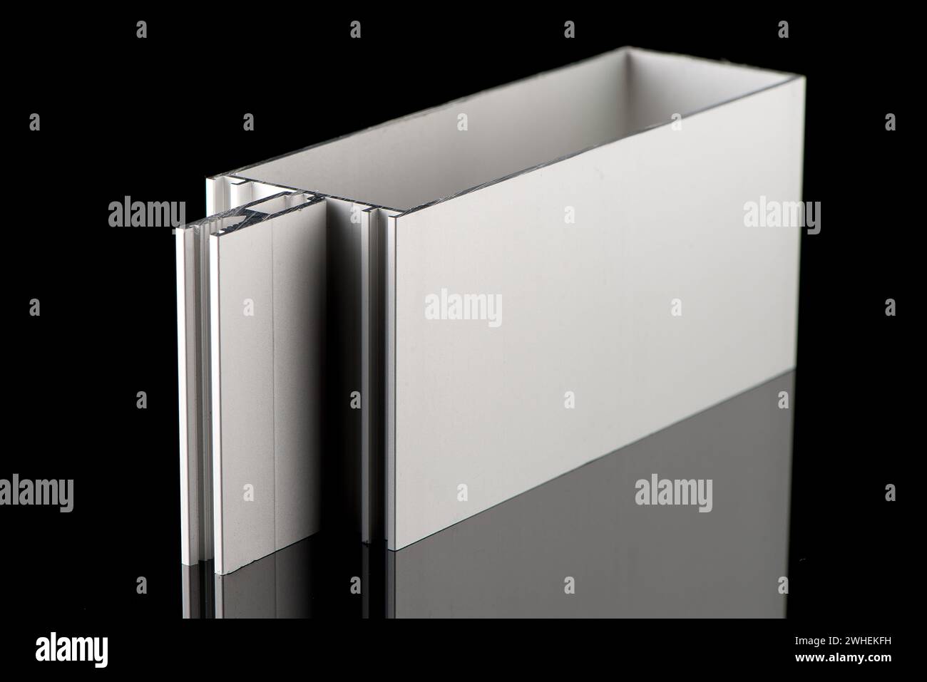 Exemple de profil d'aluminium Banque D'Images