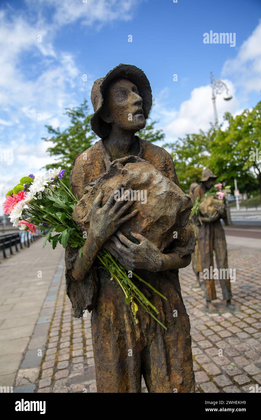 '11.07.2019, Irlande, comté de Dublin, Dublin - mémorial de la famine pour le million de victimes de la Grande famine (1845-1849), anéantie par la brûlure de la pomme de terre. 0 Banque D'Images