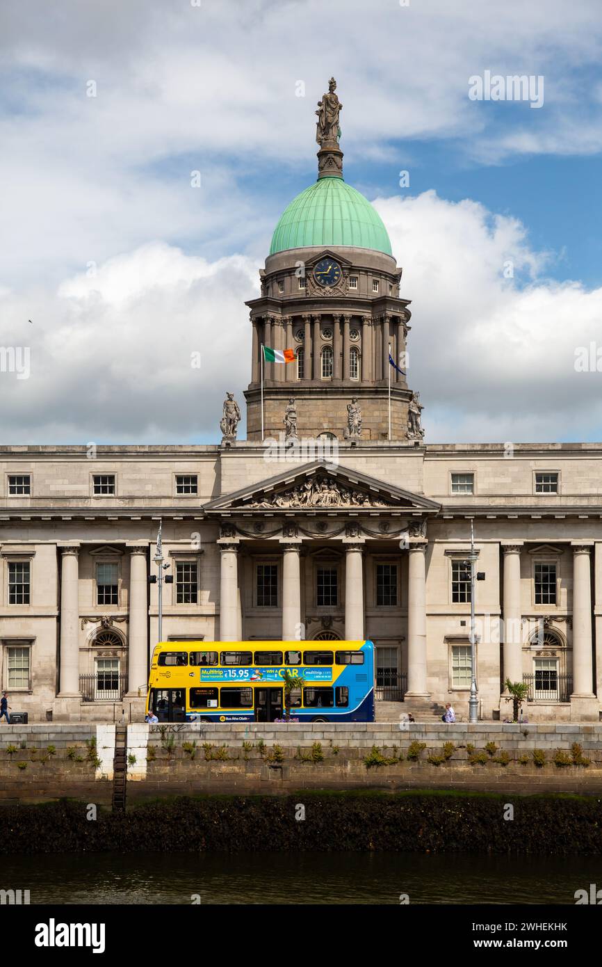 '11.07.2019, Irlande, comté de Dublin, Dublin - The Custom House (1781-1791, néoclassique), maintenant le ministère de l'environnement et des gouvernements locaux) Banque D'Images