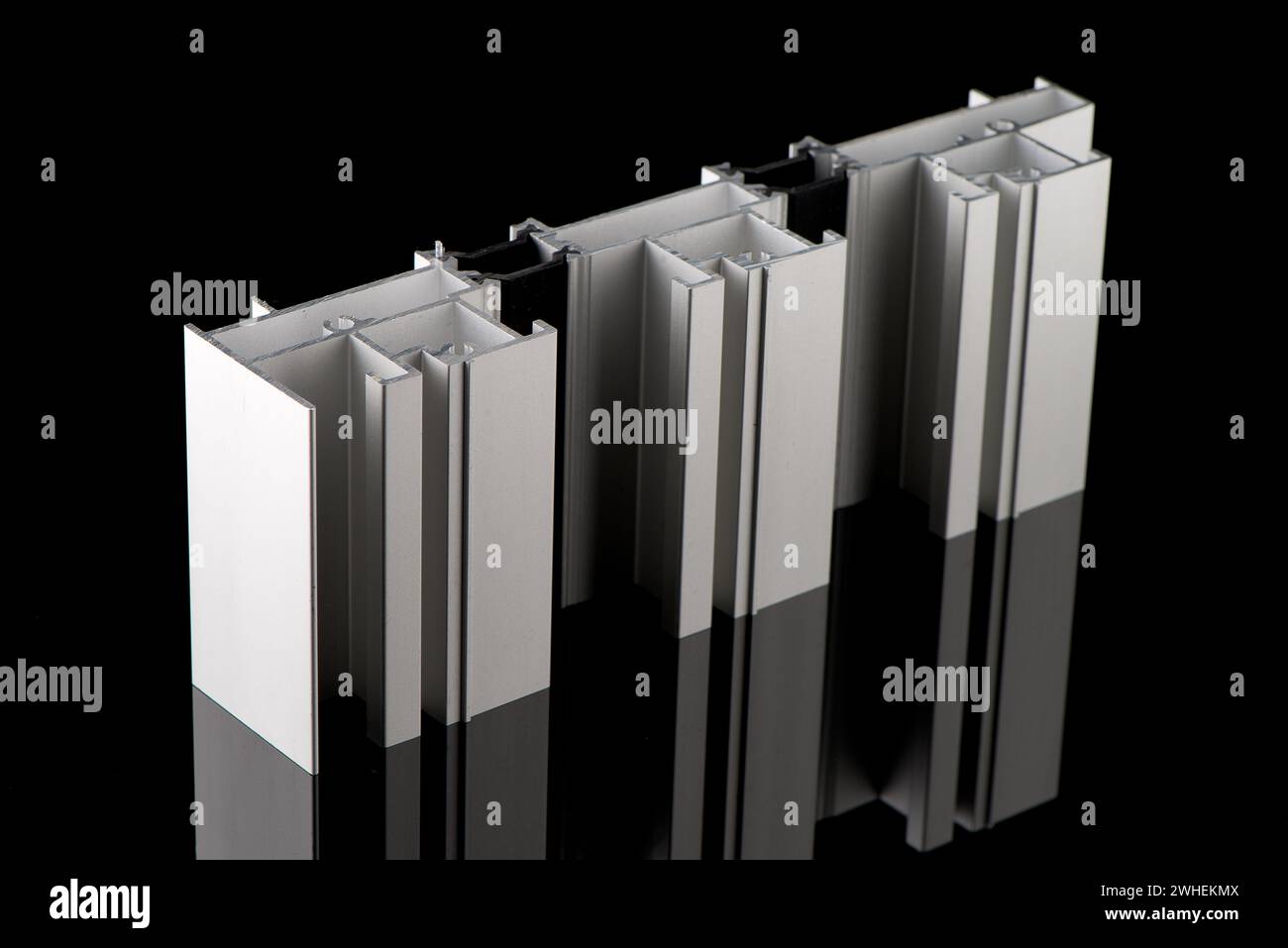 Exemple de profil d'aluminium Banque D'Images