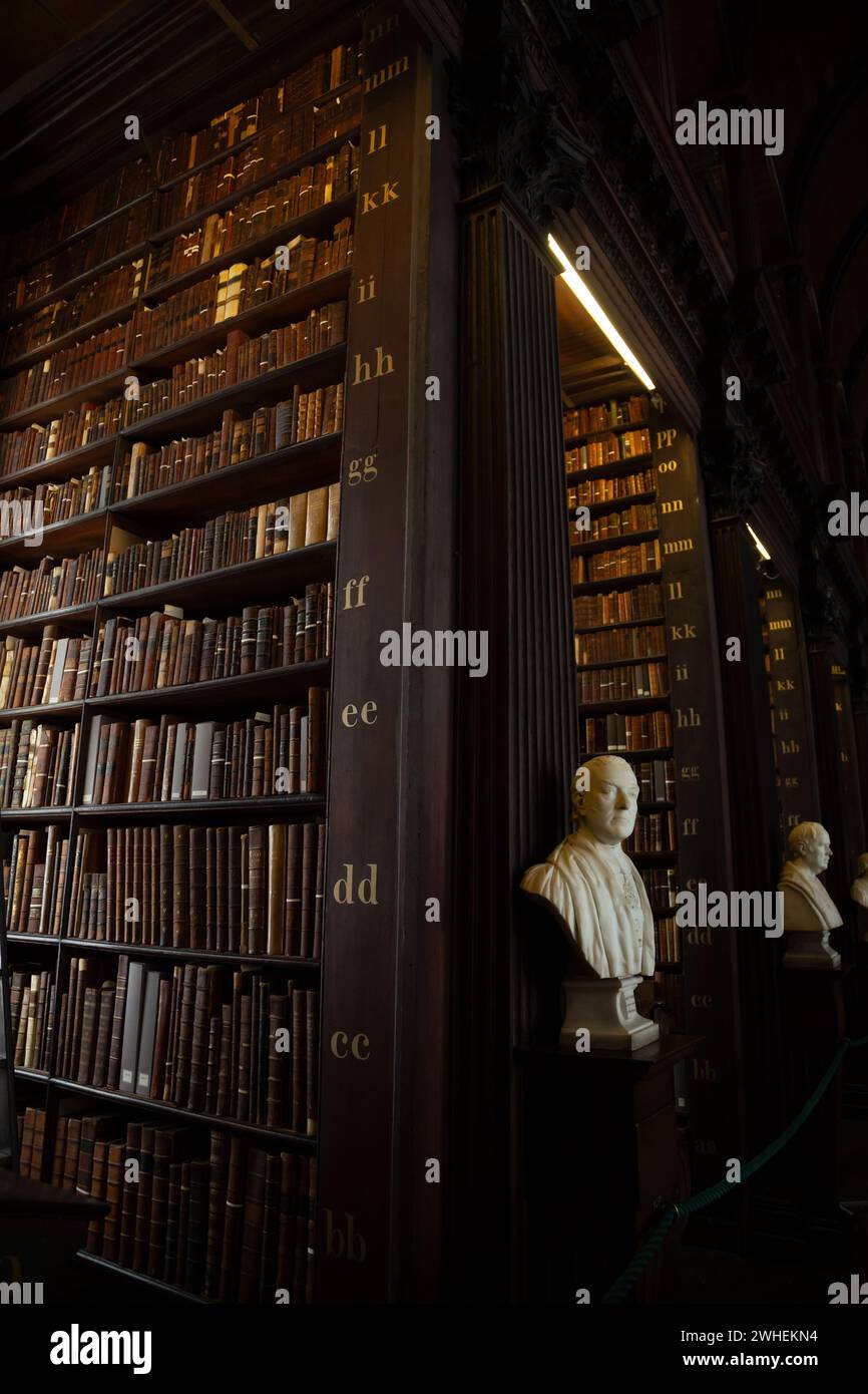 '11.07.2019, Ireland, County Dublin, Dublin - The long Room (1732), Old Library of Trinity College 1592. 00A190711D327CAROEX.JPG [AUTORISATION DU MODÈLE : PAS DE Banque D'Images