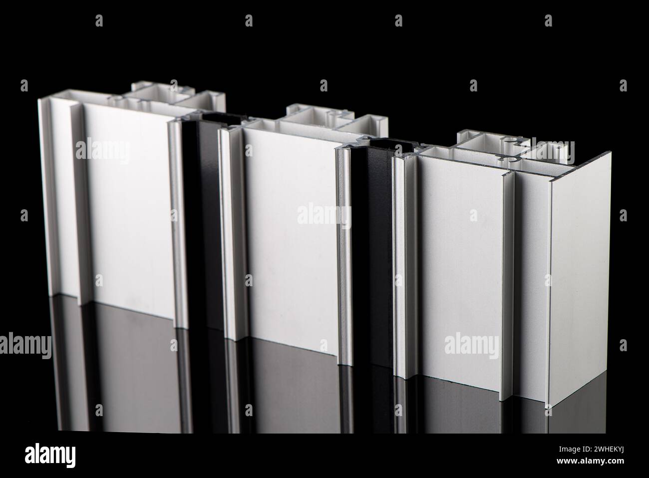 Exemple de profil d'aluminium Banque D'Images