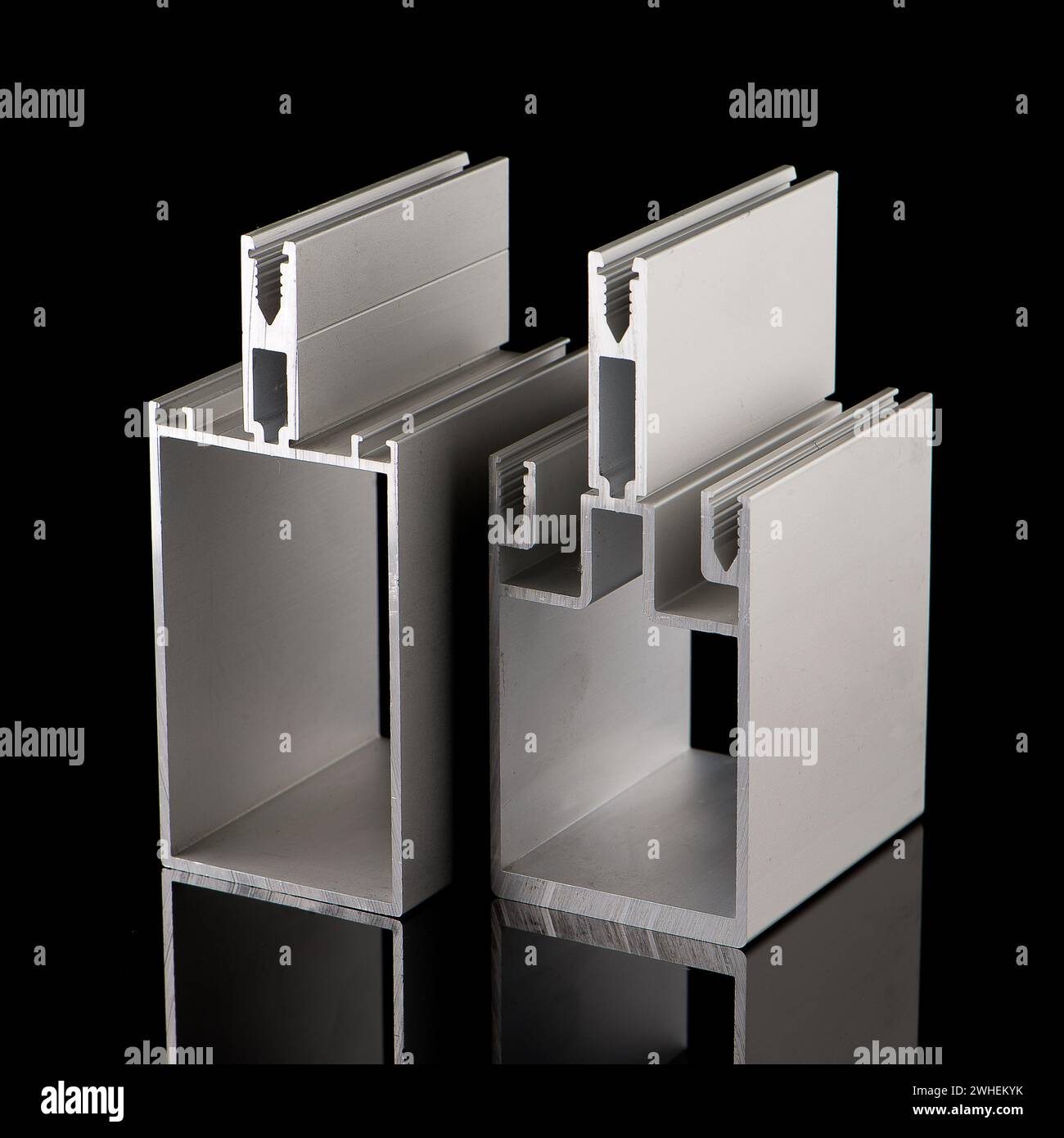 Exemple de profil d'aluminium Banque D'Images