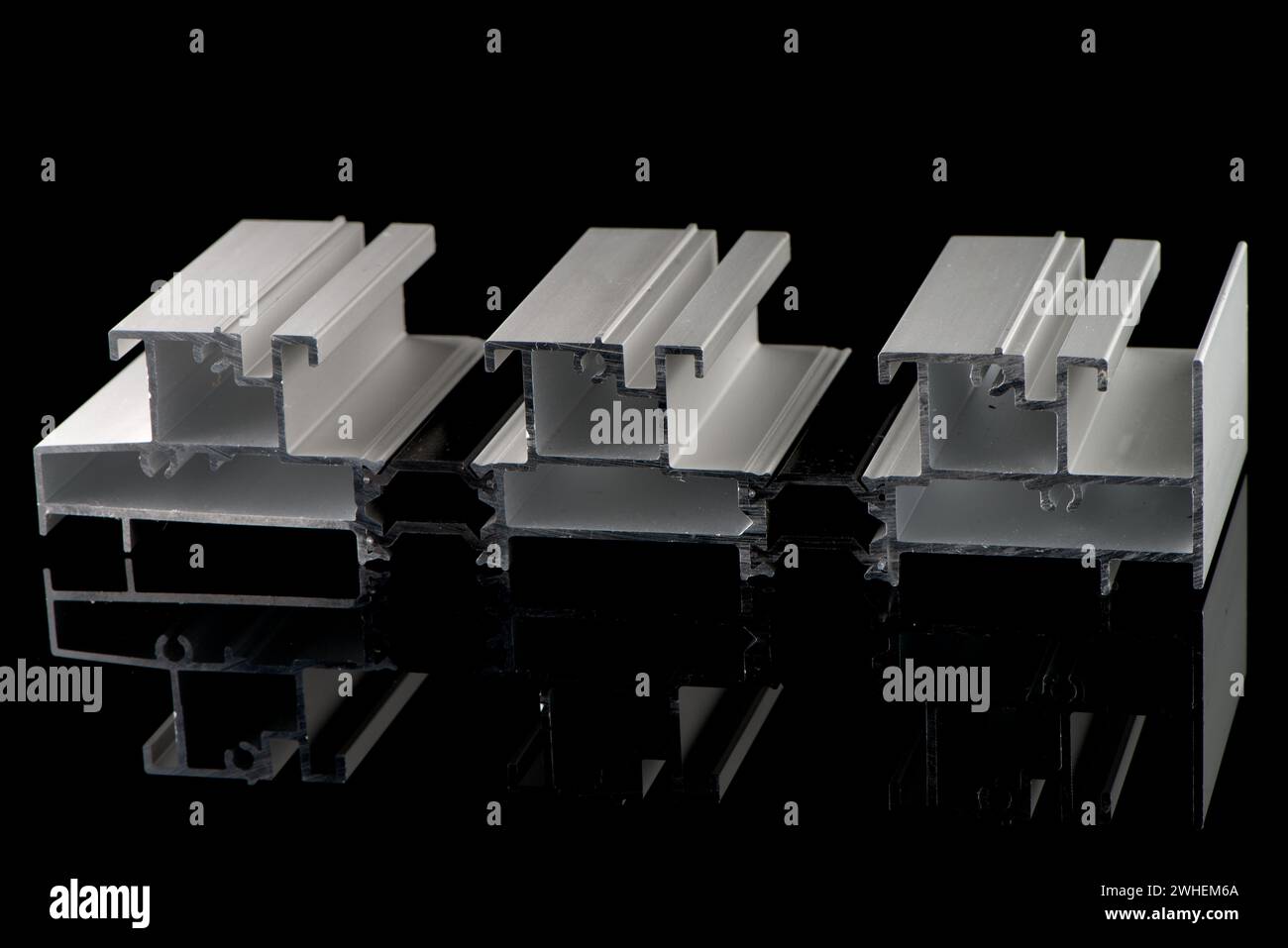 Exemple de profil d'aluminium Banque D'Images