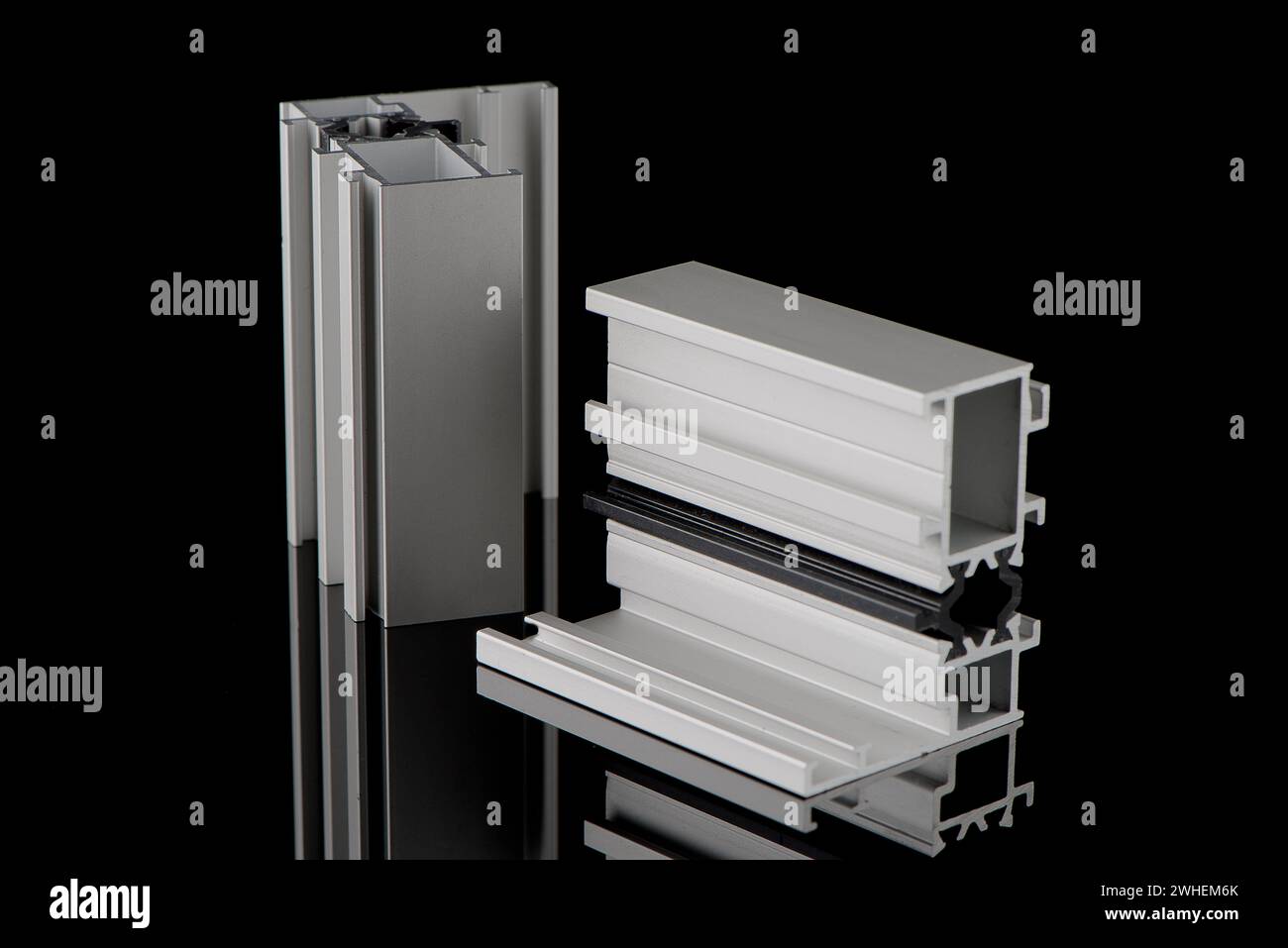 Exemple de profil d'aluminium Banque D'Images