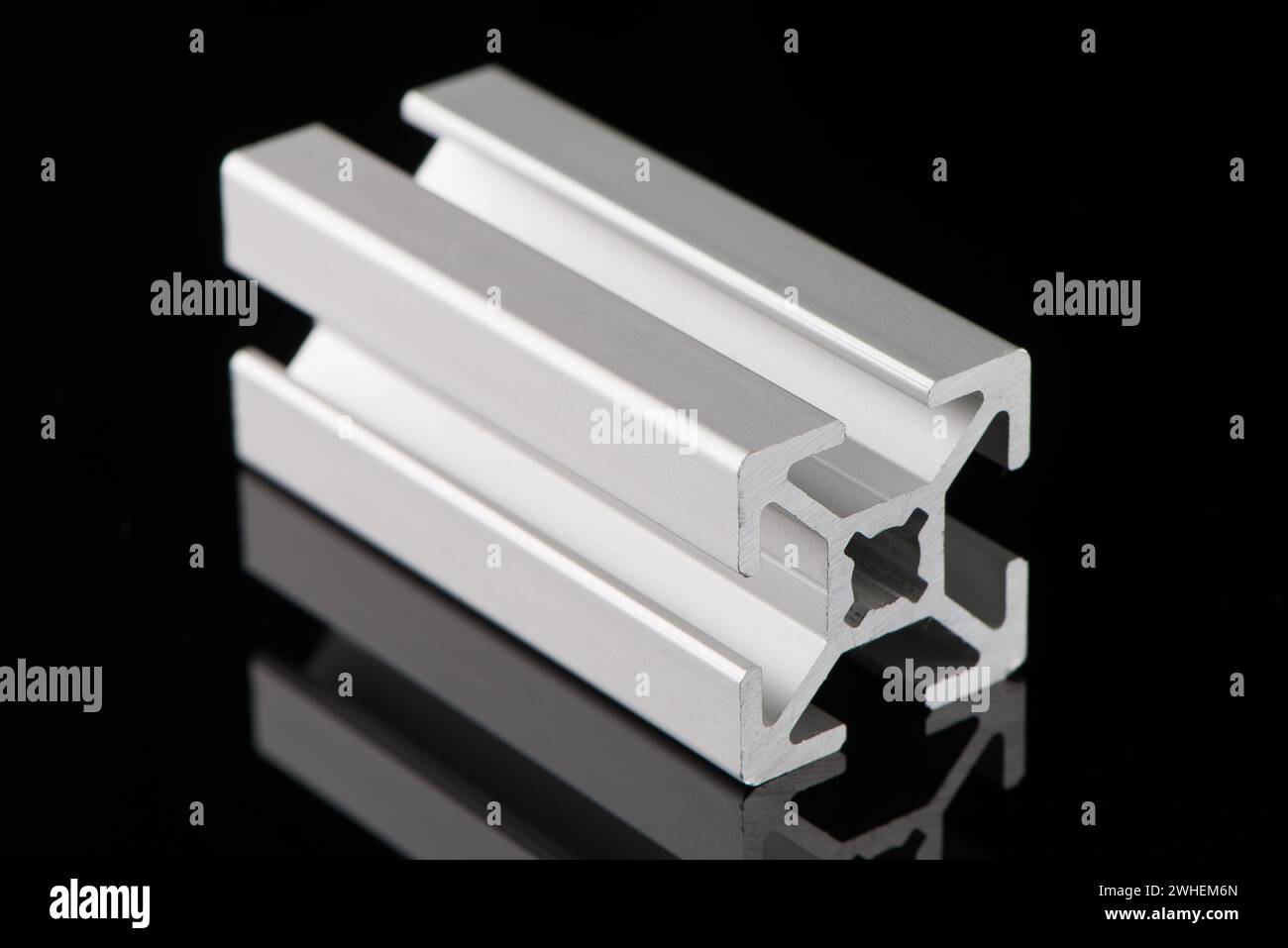 Exemple de profil d'aluminium Banque D'Images