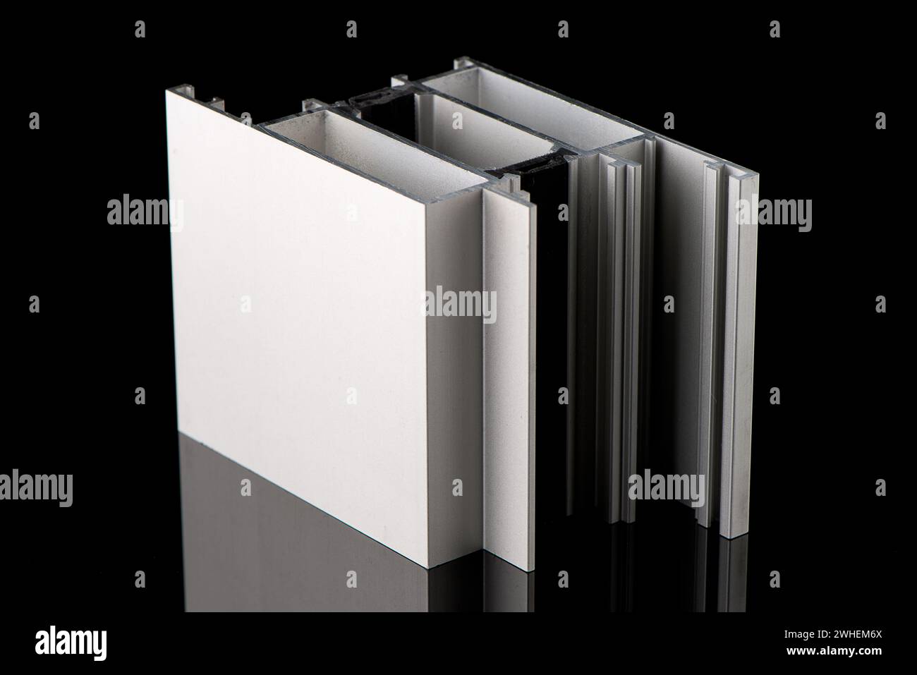 Exemple de profil d'aluminium Banque D'Images