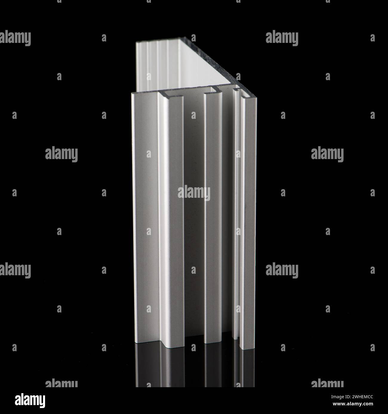 Exemple de profil d'aluminium Banque D'Images