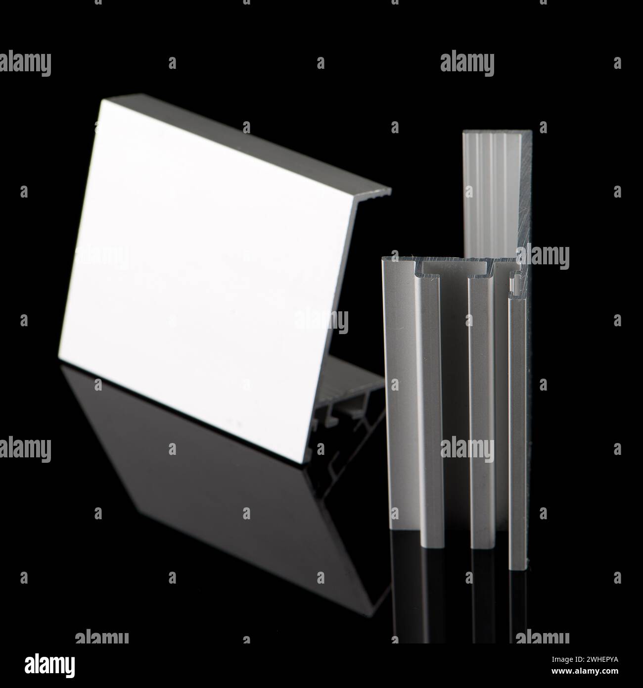 Exemple de profil d'aluminium Banque D'Images