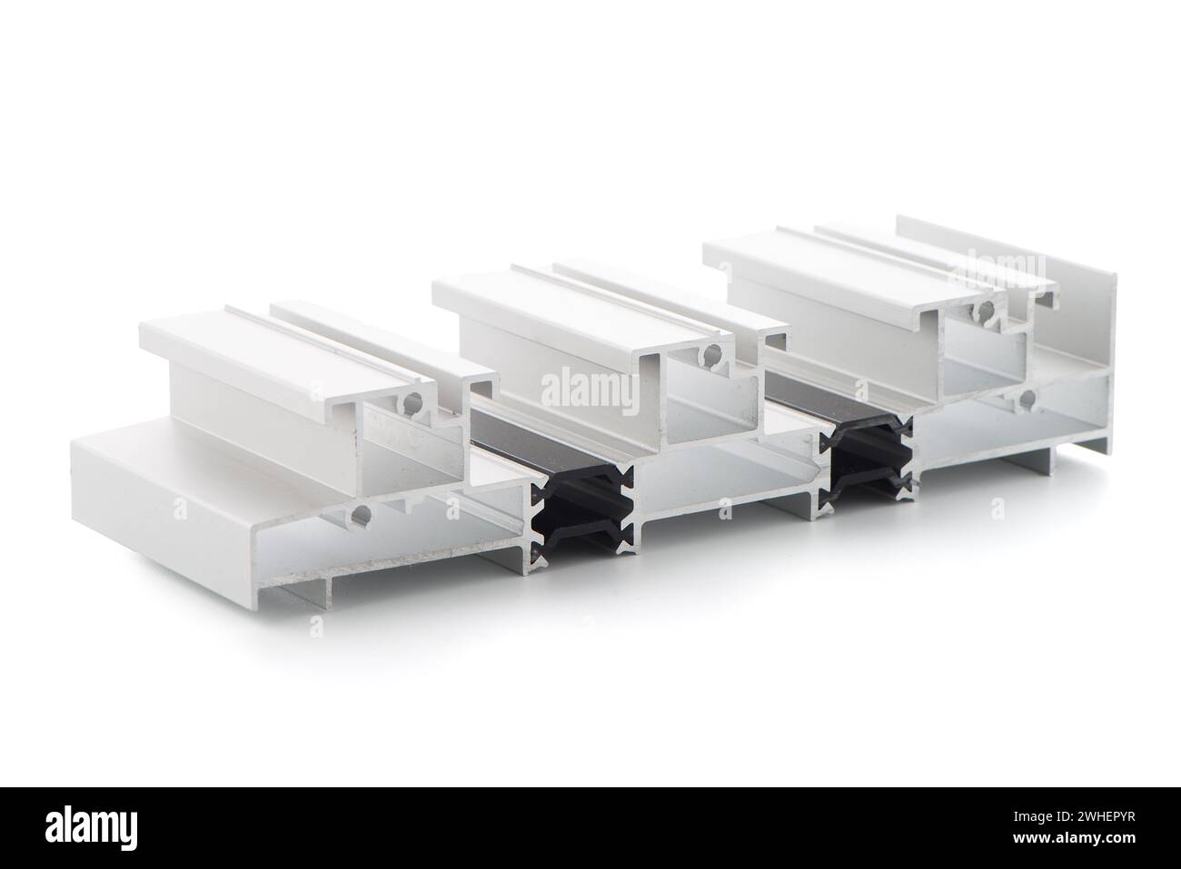 Exemple de profil d'aluminium Banque D'Images